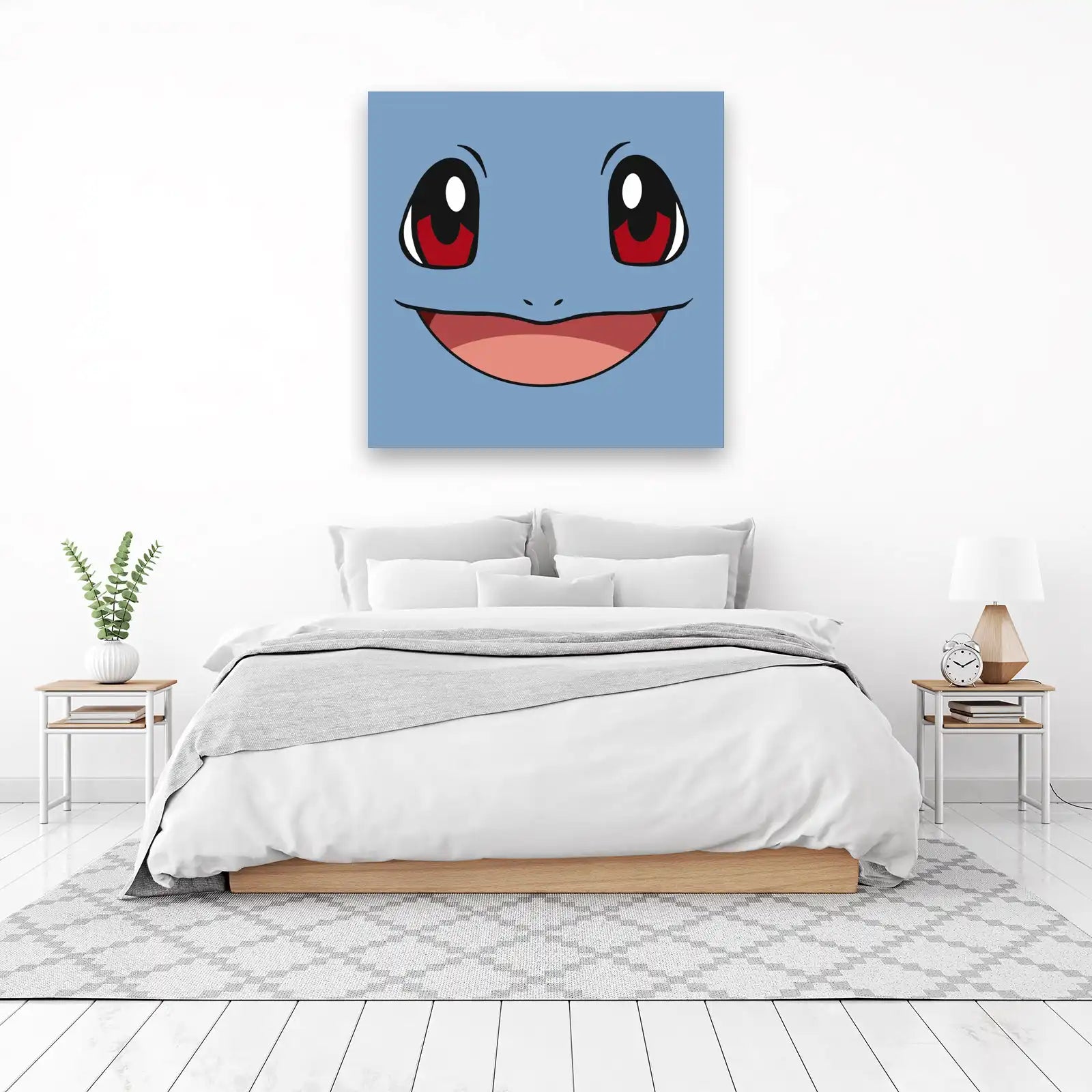 Playful Squirtle Face Wall Art