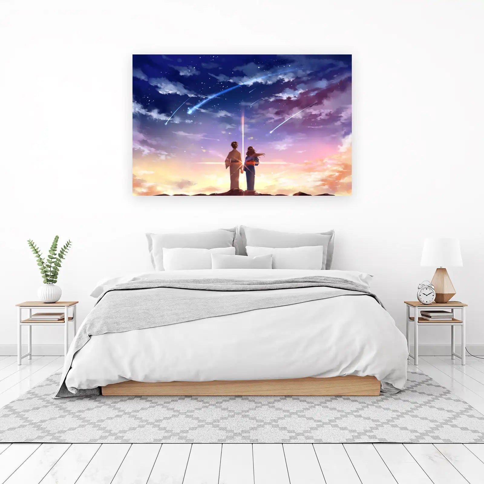 Romantic Starry Sky Couple Wall Art