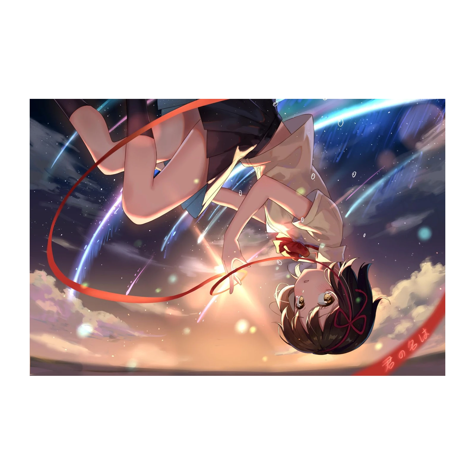 Anime Girl Meteor Shower Wall Art