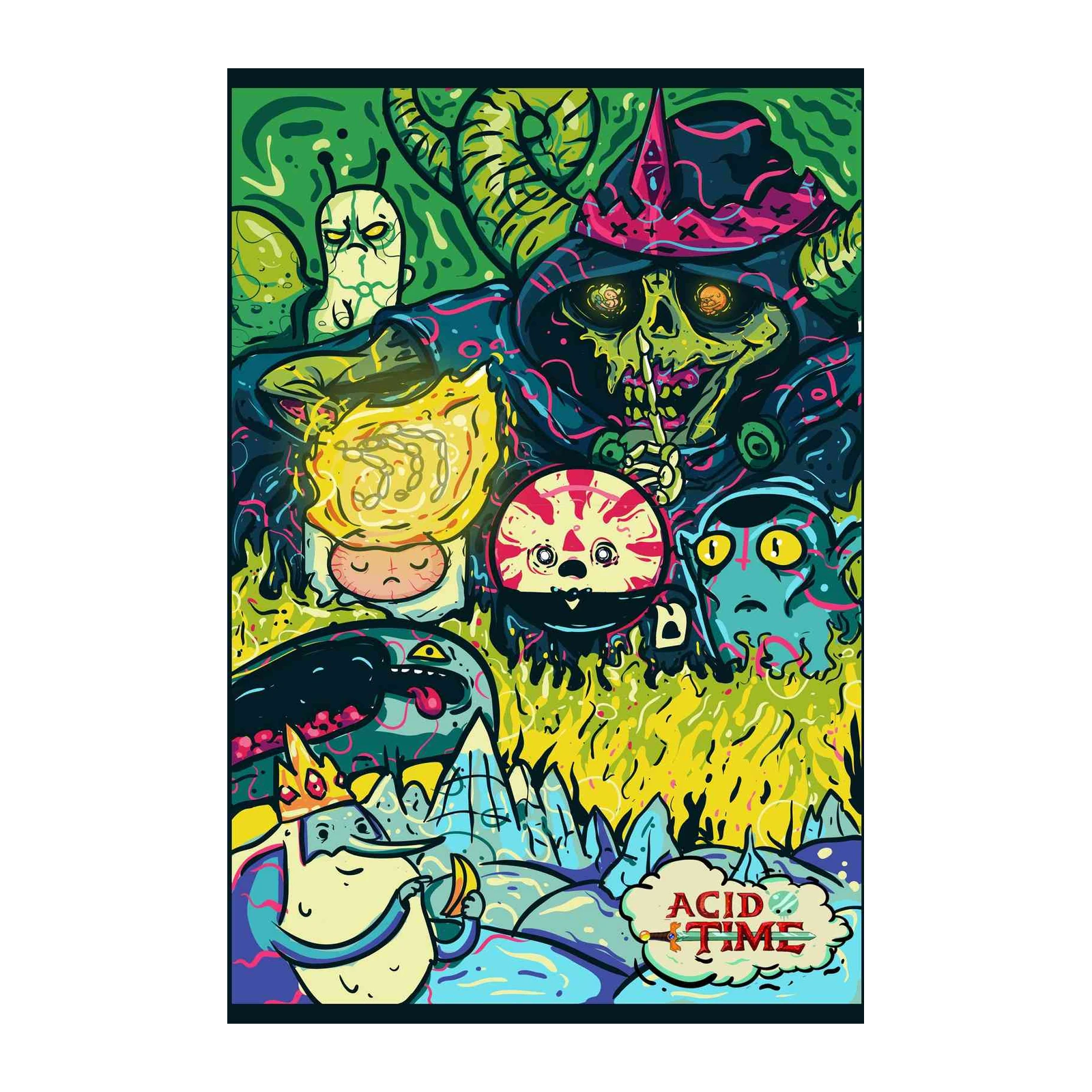 Psychedelic Adventure Time Wall Art
