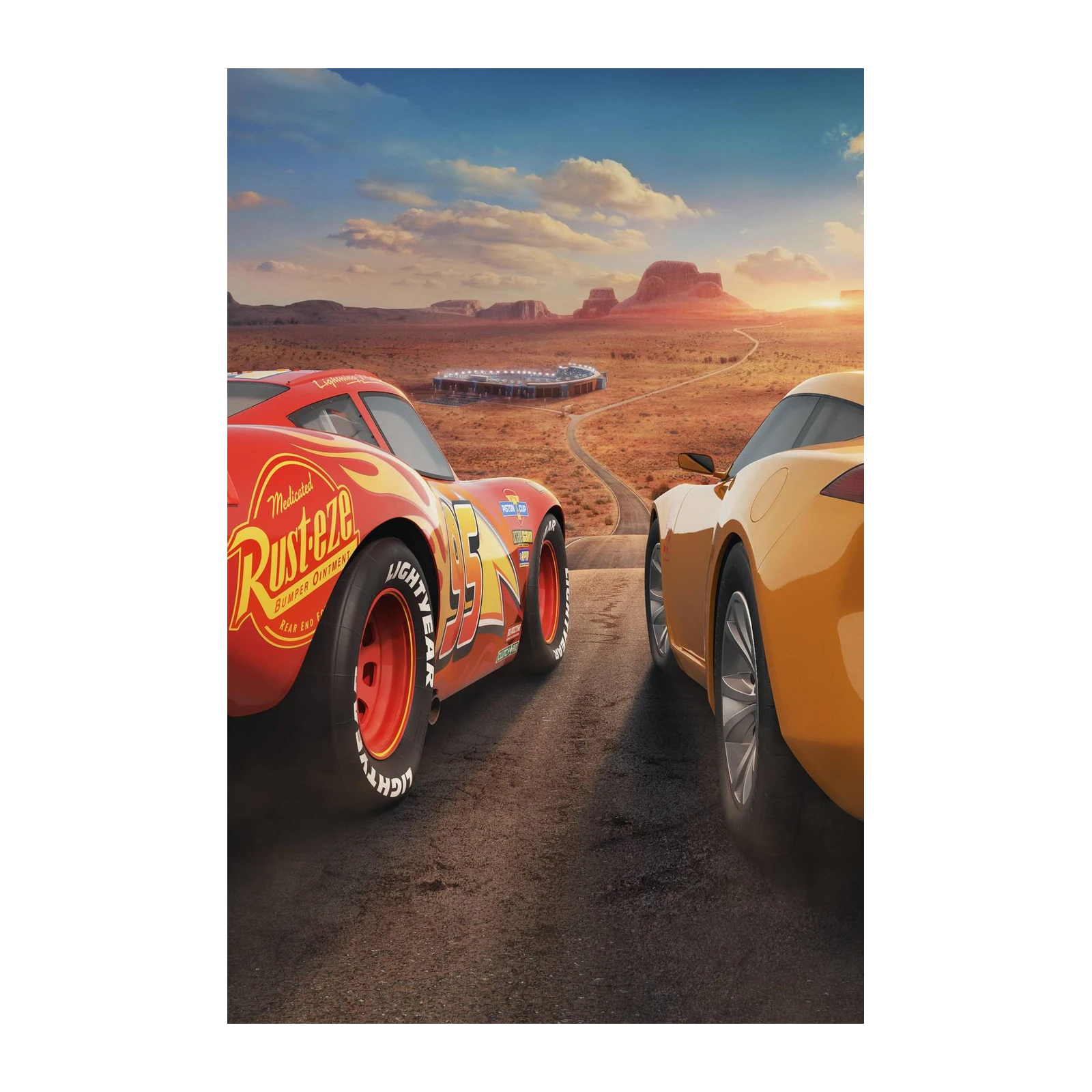 Lightning McQueen Desert Race Wall Art