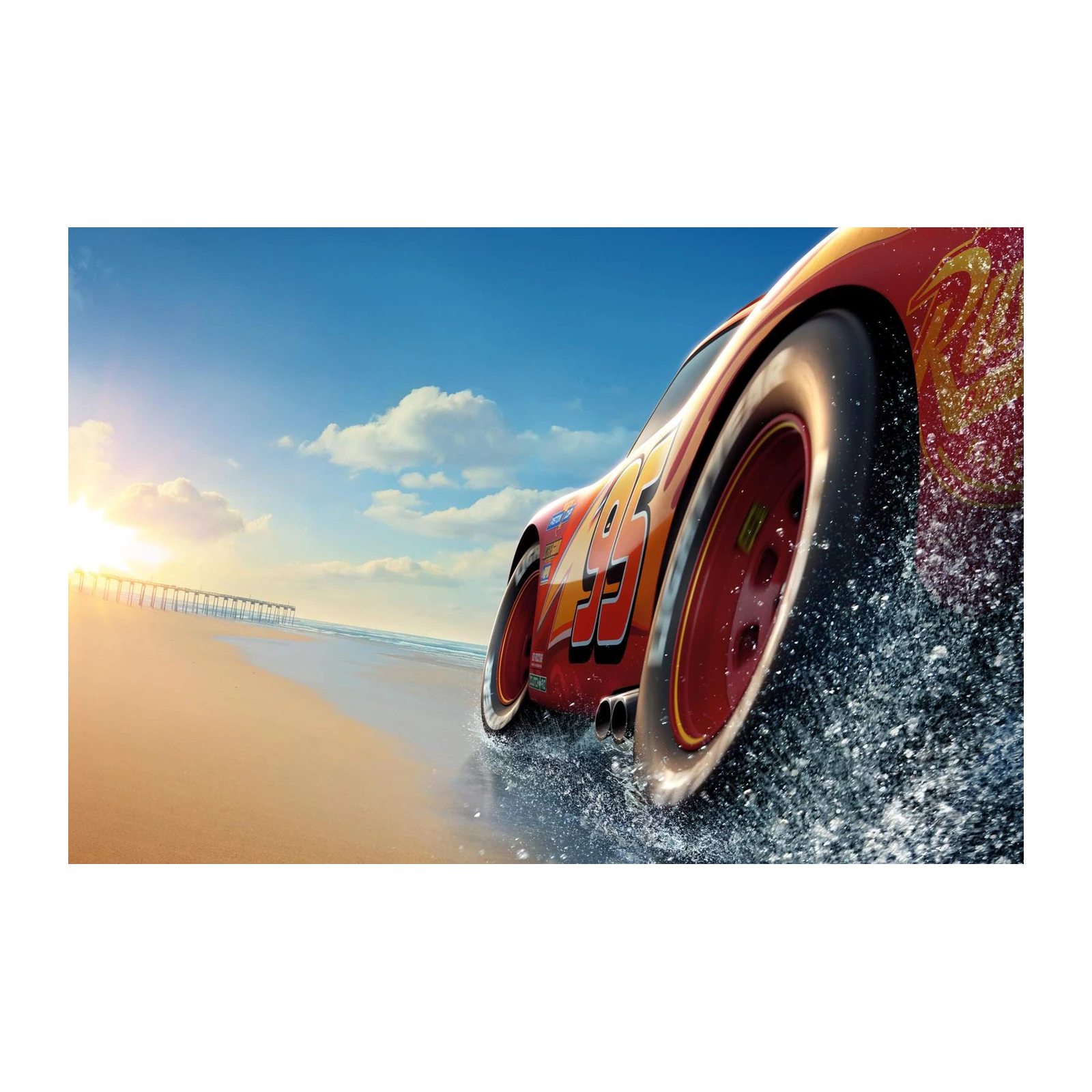 Lightning McQueen Beach Cruise Wall Art