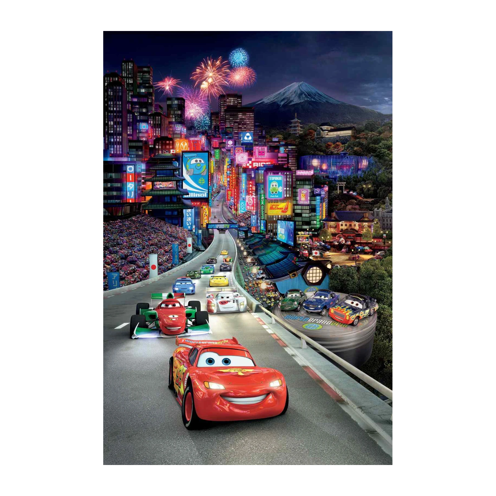 Lightning McQueen Tokyo Race Wall Art