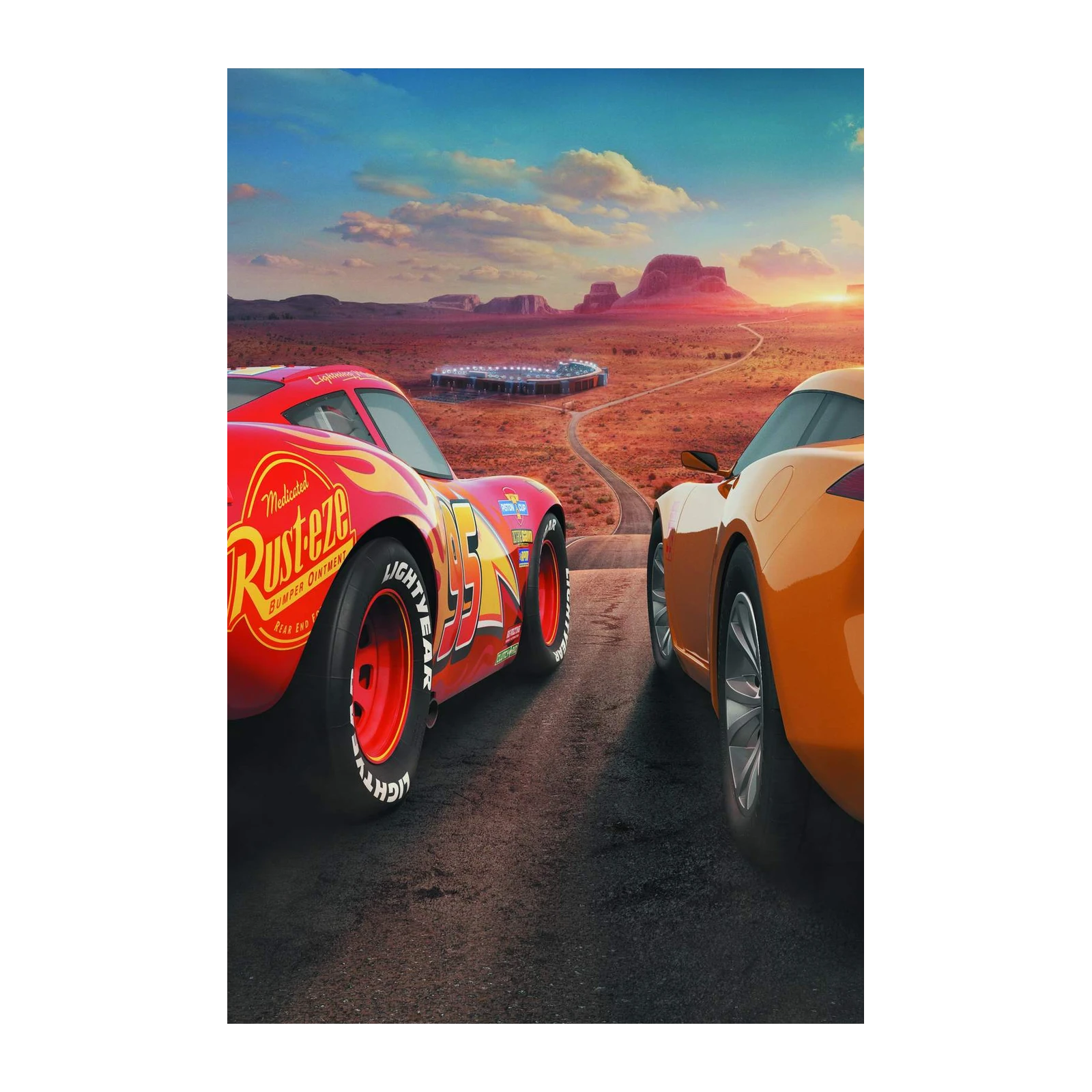 Lightning McQueen Desert Race Wall Art
