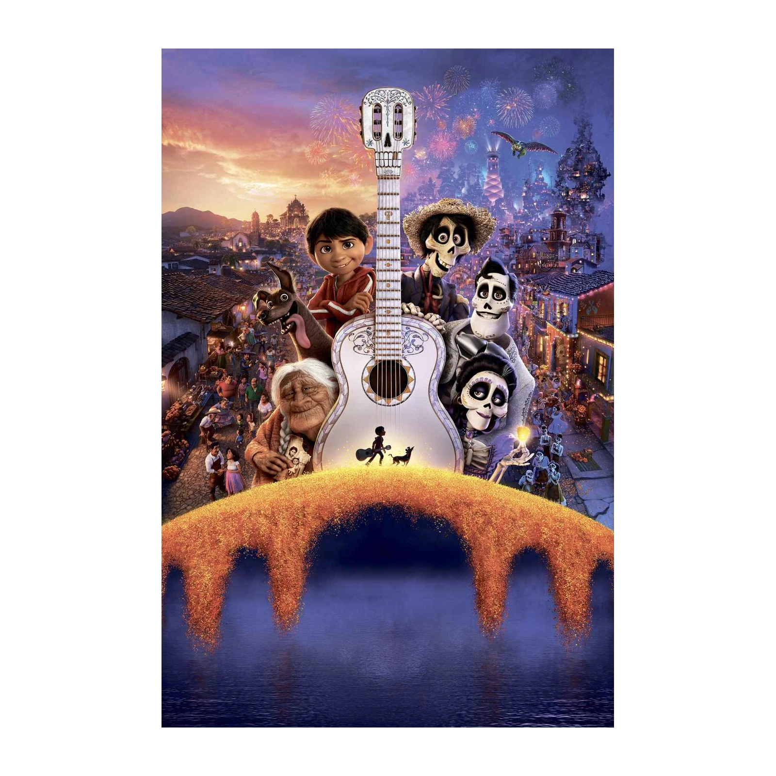Vibrant Coco Guitar & Family Wall Art