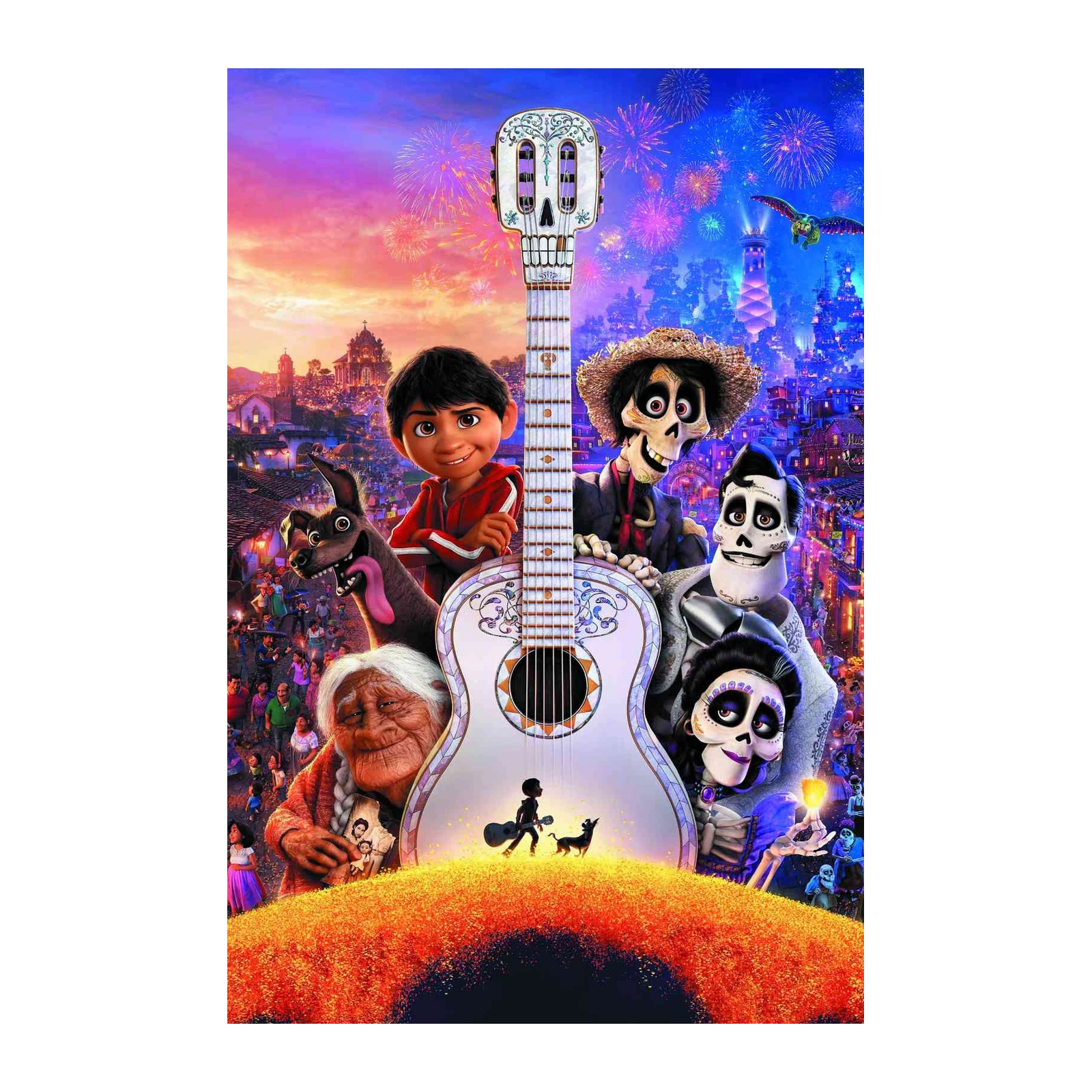 Coco Movie Guitar Skull Wall Art