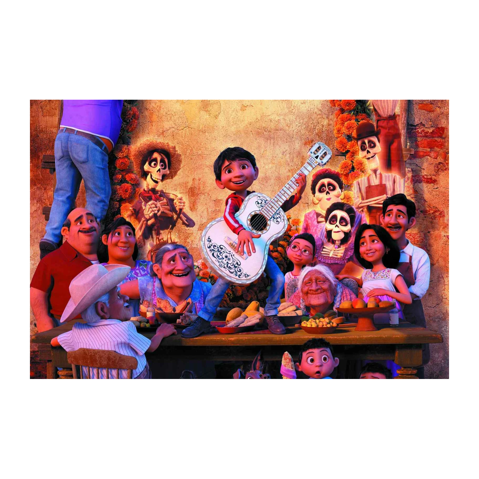 Vibrant Family Celebration Guitar Wall Art