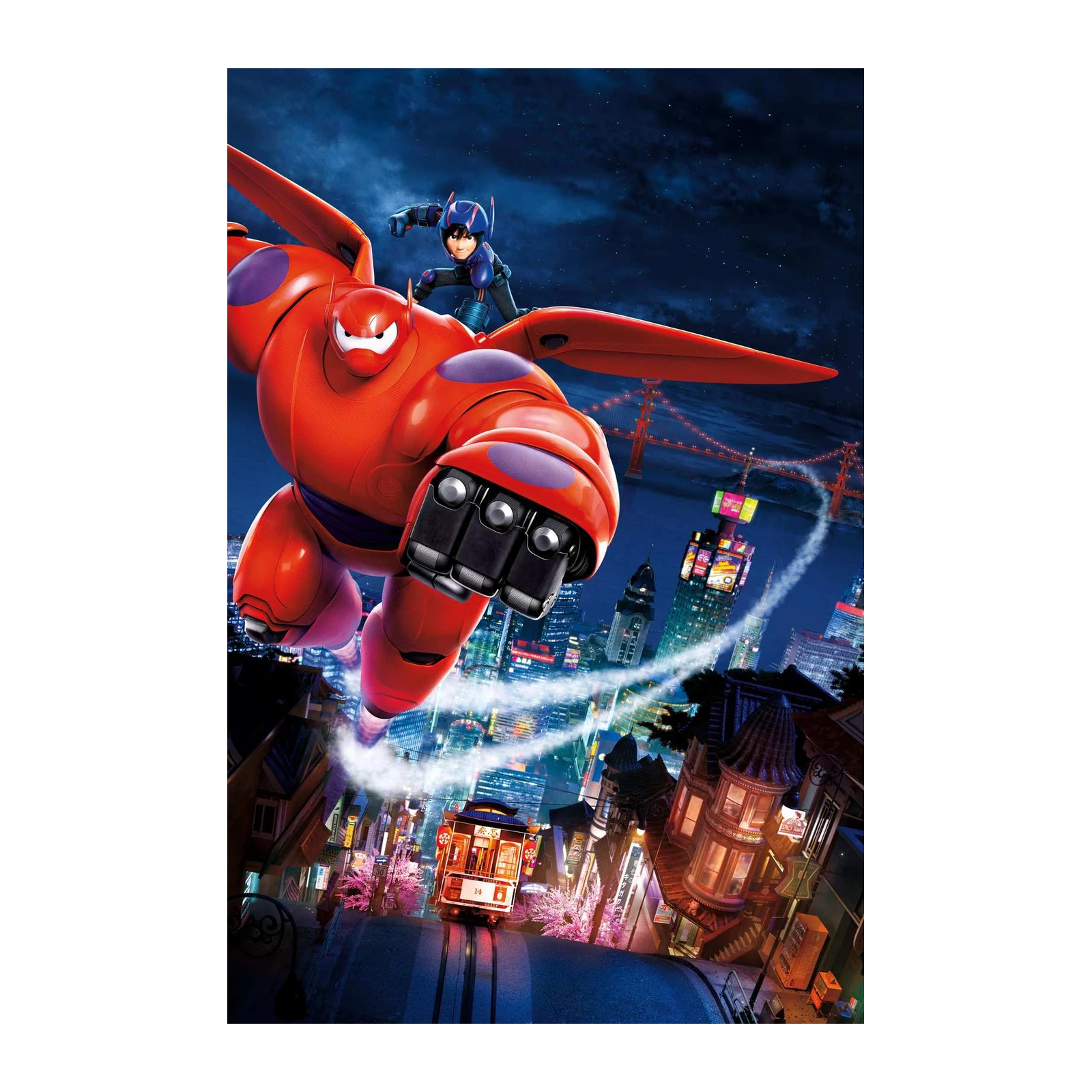 Big Hero 6 Baymax Flying Dynamic Wall Art