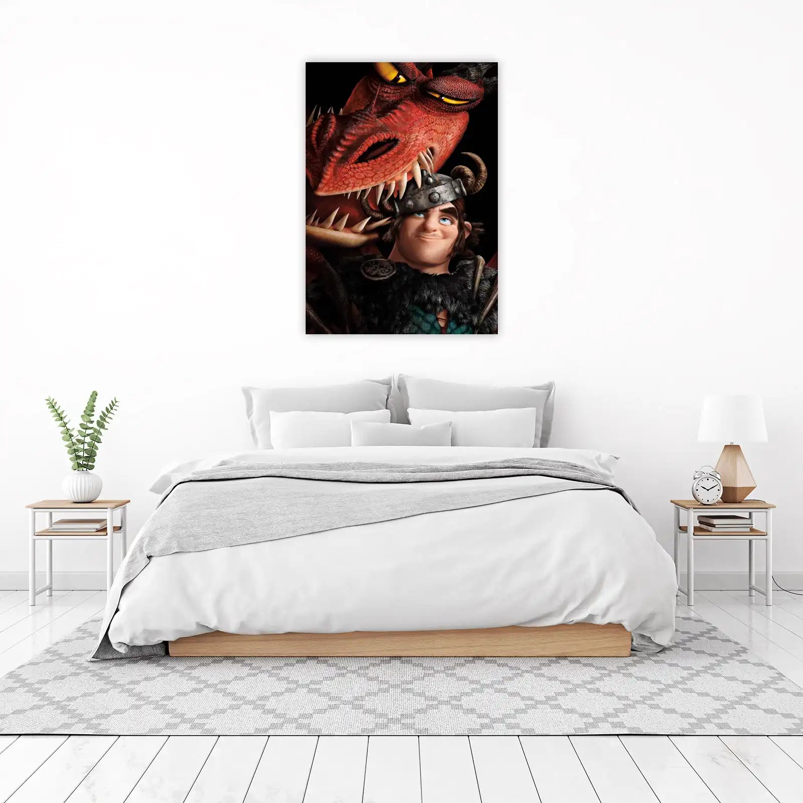 Epic Dragon & Viking Friendship Wall Art