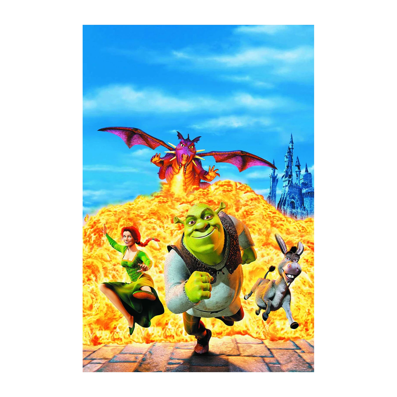 Shrek, Fiona & Donkey Adventure Wall Art