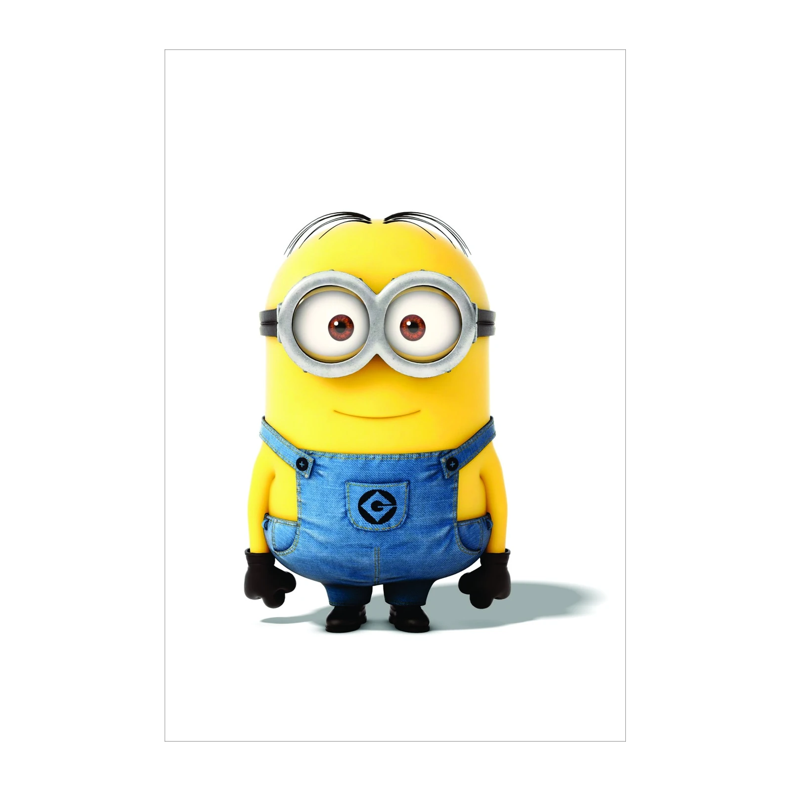 Cute Minion Character Denim Overalls Wall Art