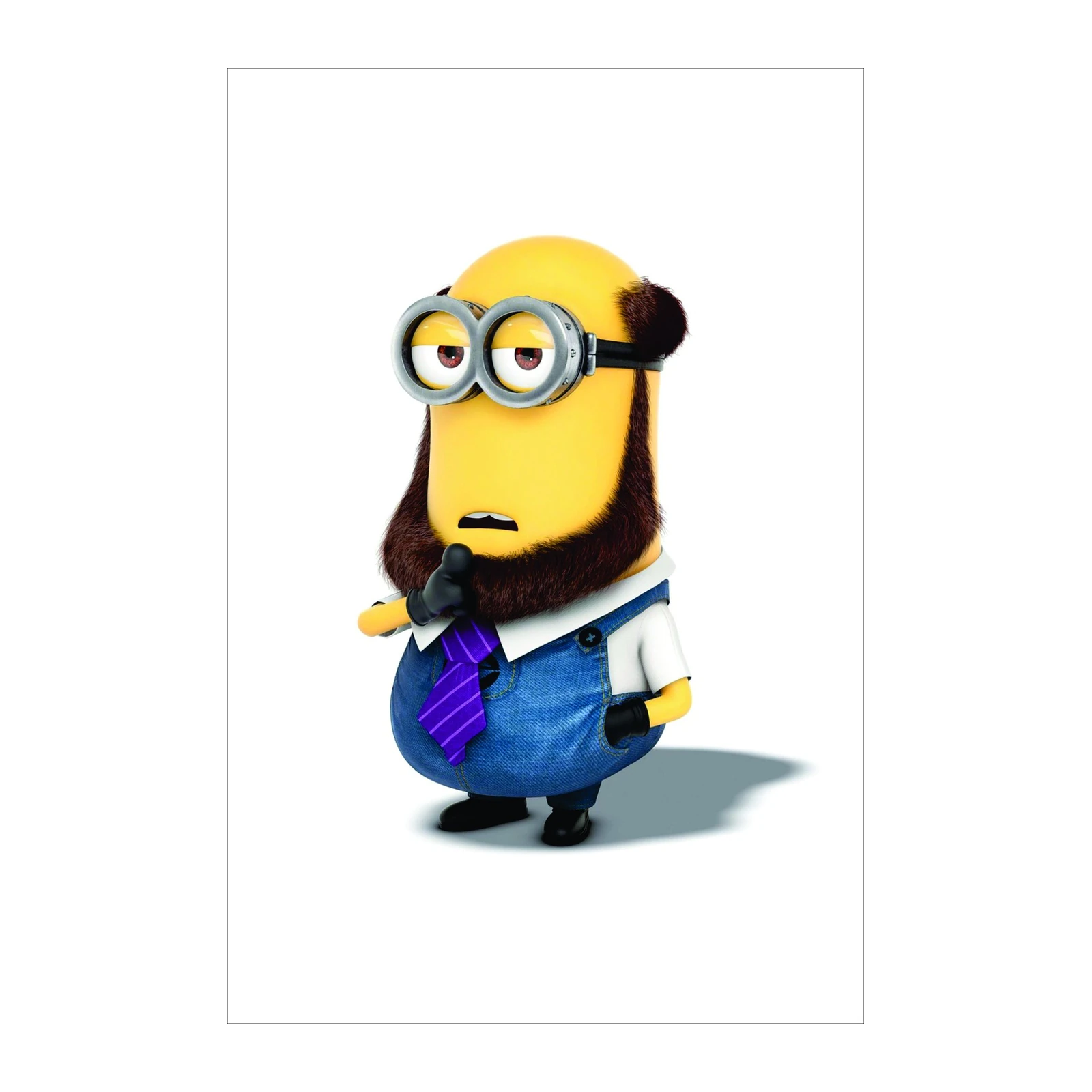 Fun Minion Character with Beard Wall Art
