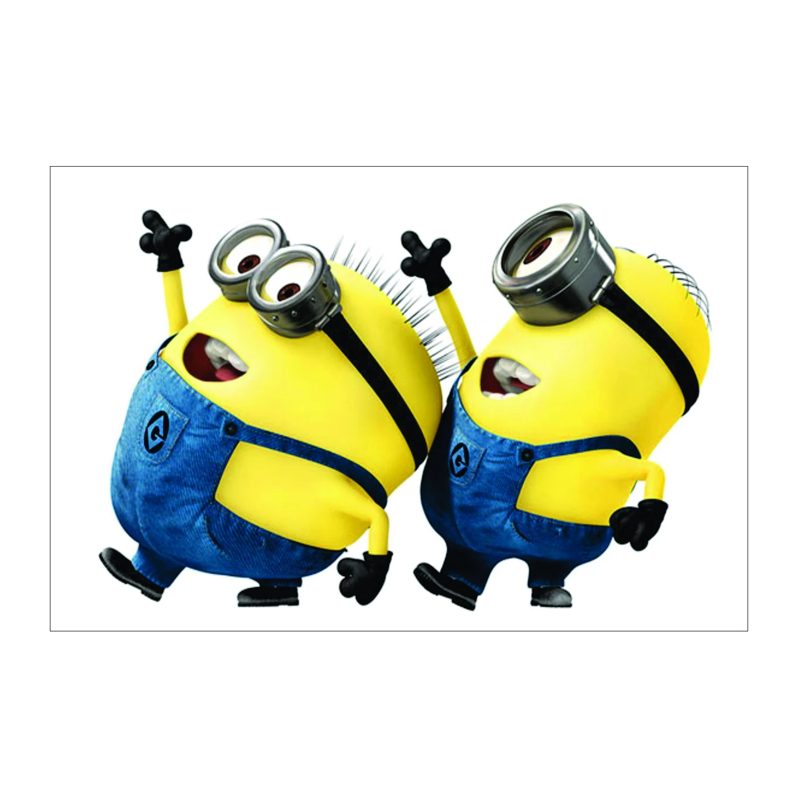 Fun Minion Duo Denim Bib Overalls Wall Art