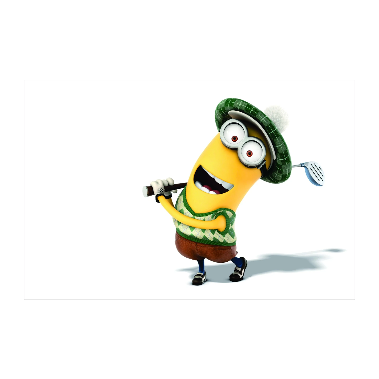 Funny Golfer Minion Wall Art