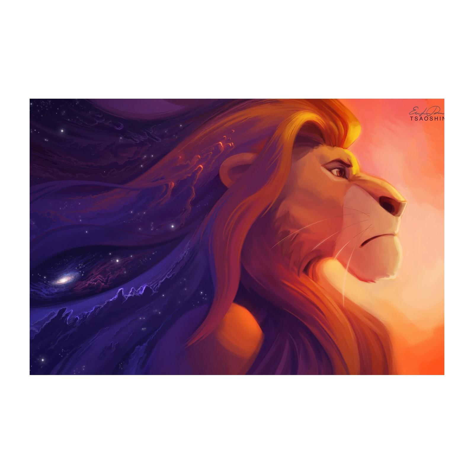 Majestic Lion Universe Dream Wall Art