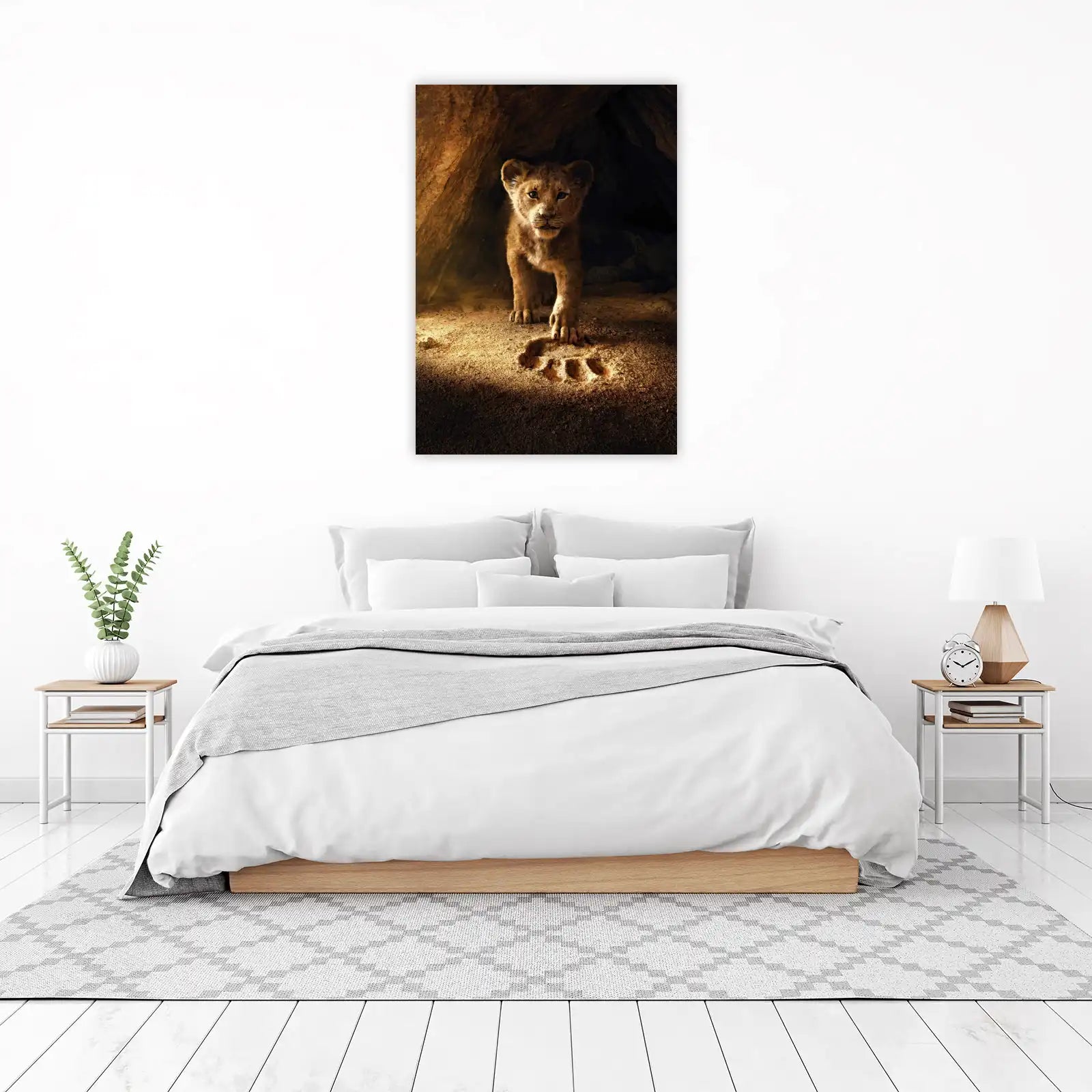 Majestic Lion Cub Paw Print Wall Art