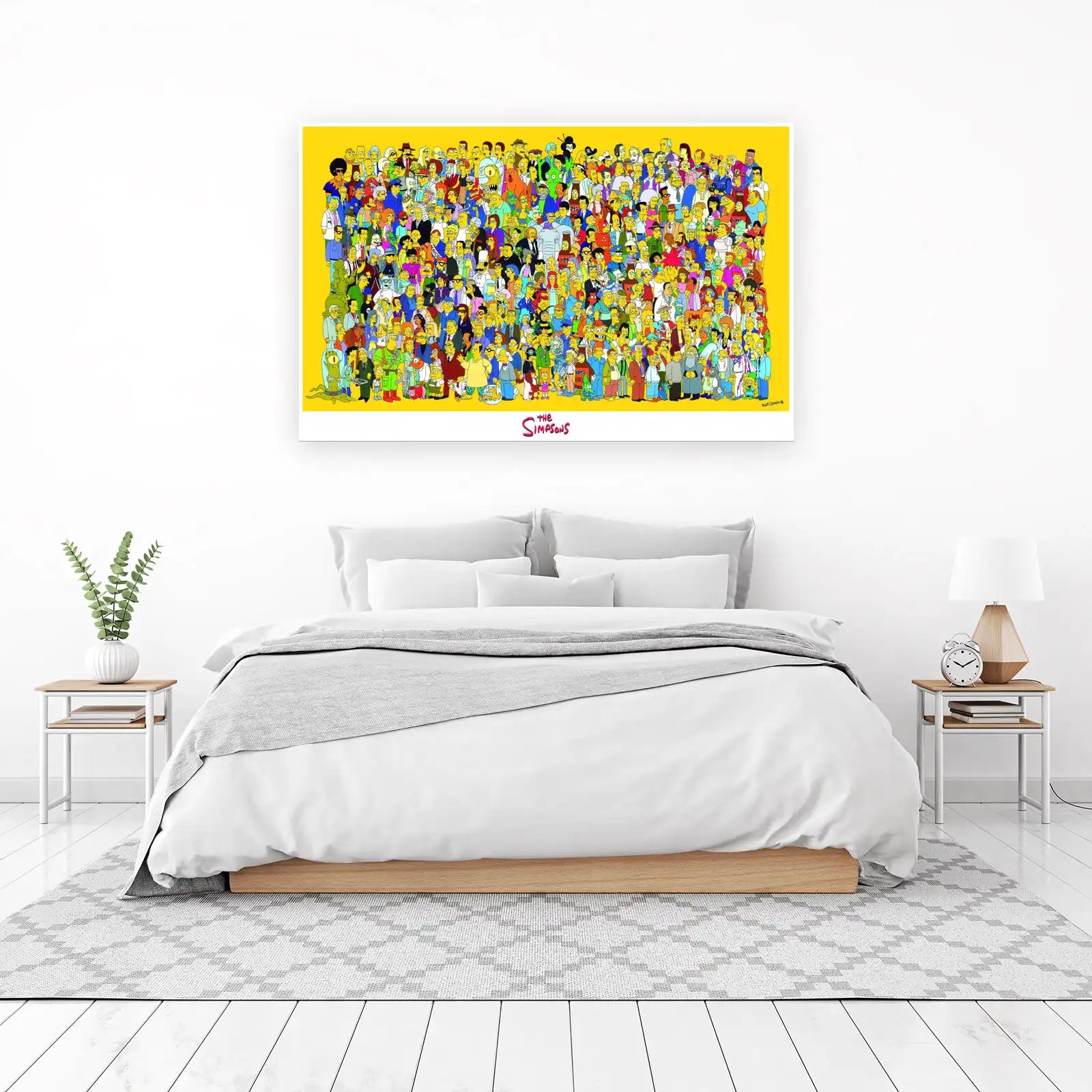 The Simpsons Characters Crowd Wall Art