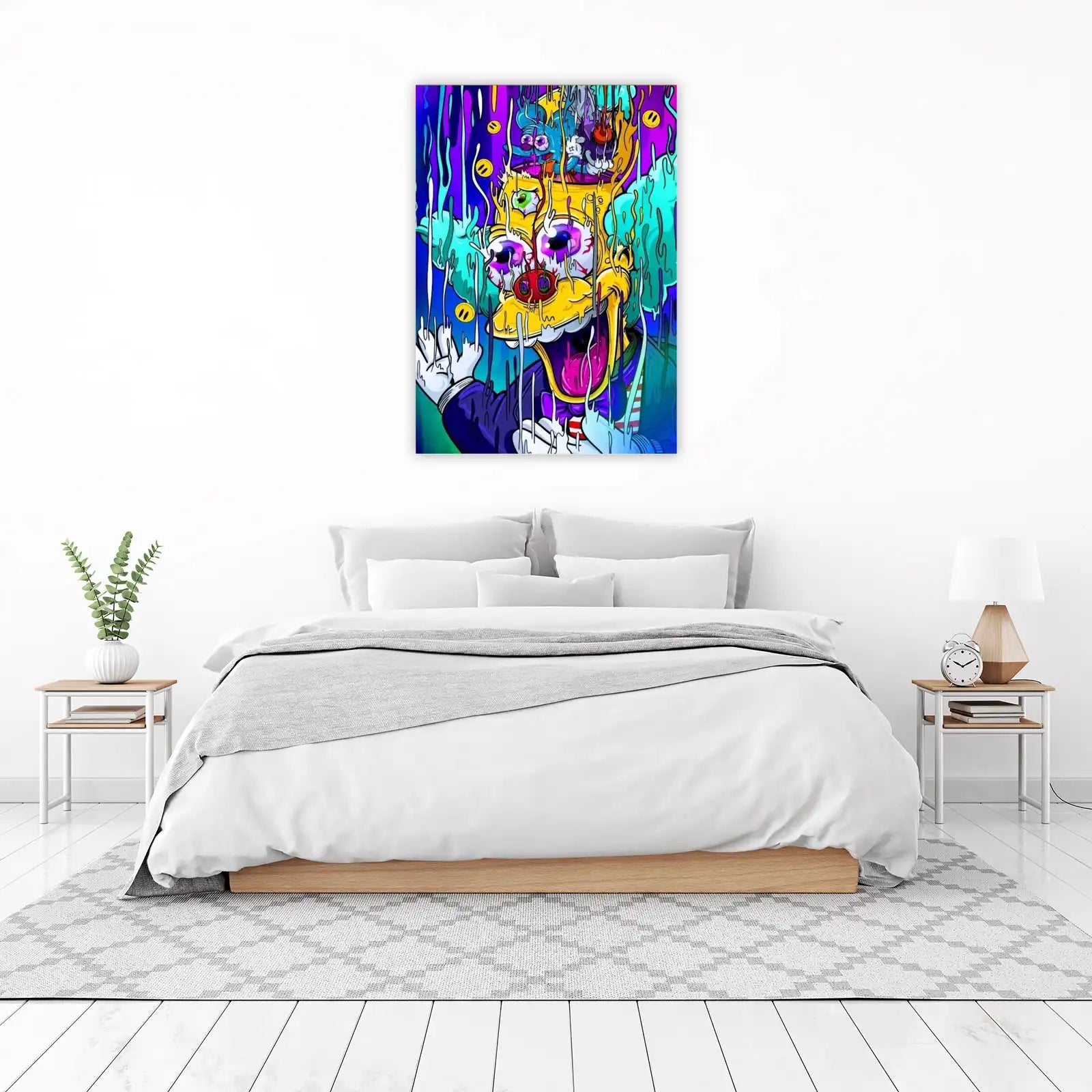 Psychedelic Clown Melting Drip Wall Art
