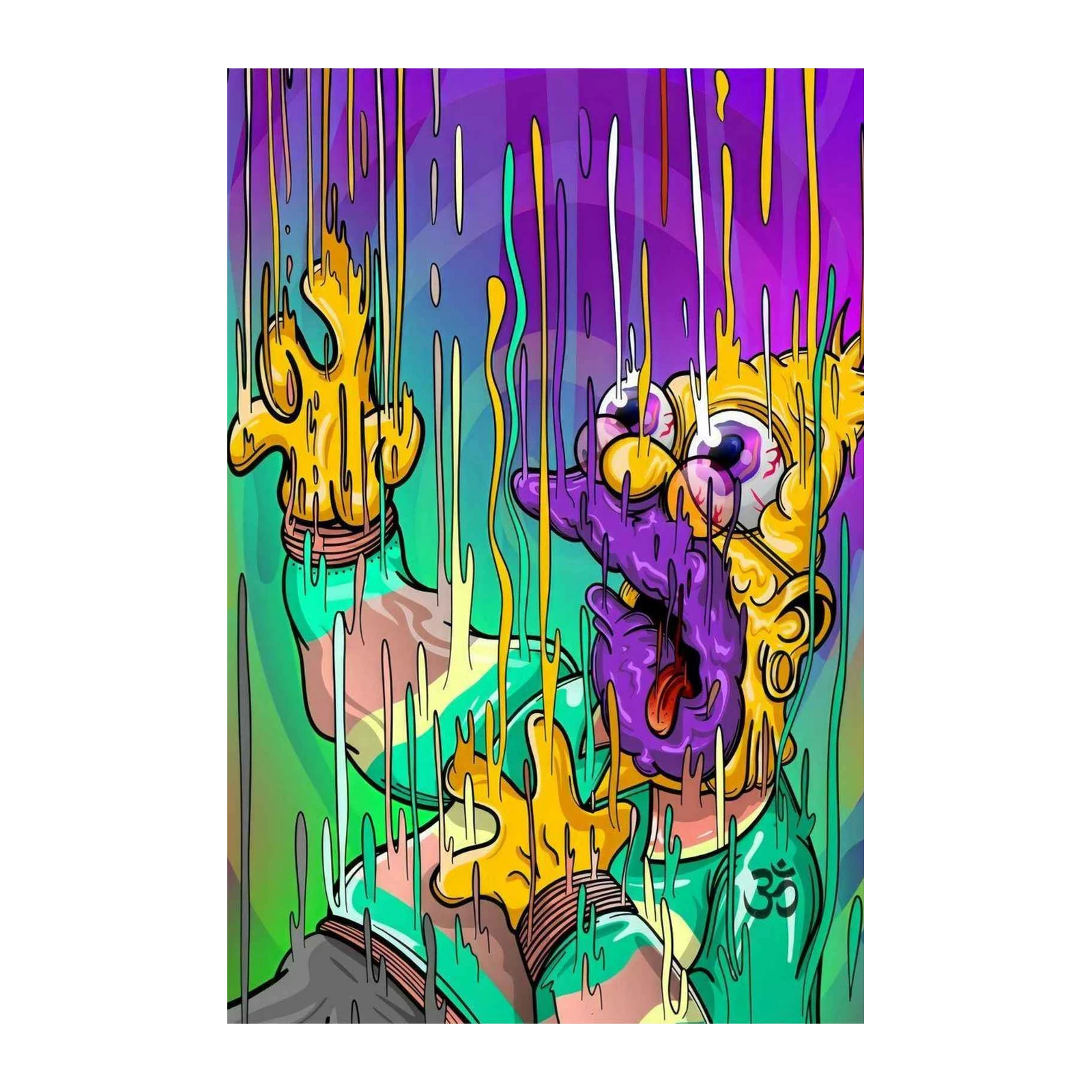 Psychedelic Melting Character Wall Art