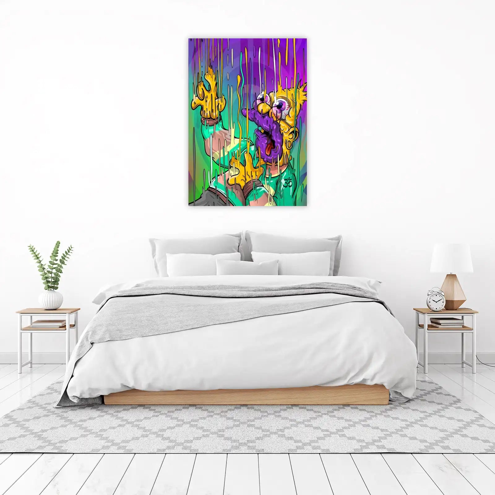 Psychedelic Melting Character Wall Art