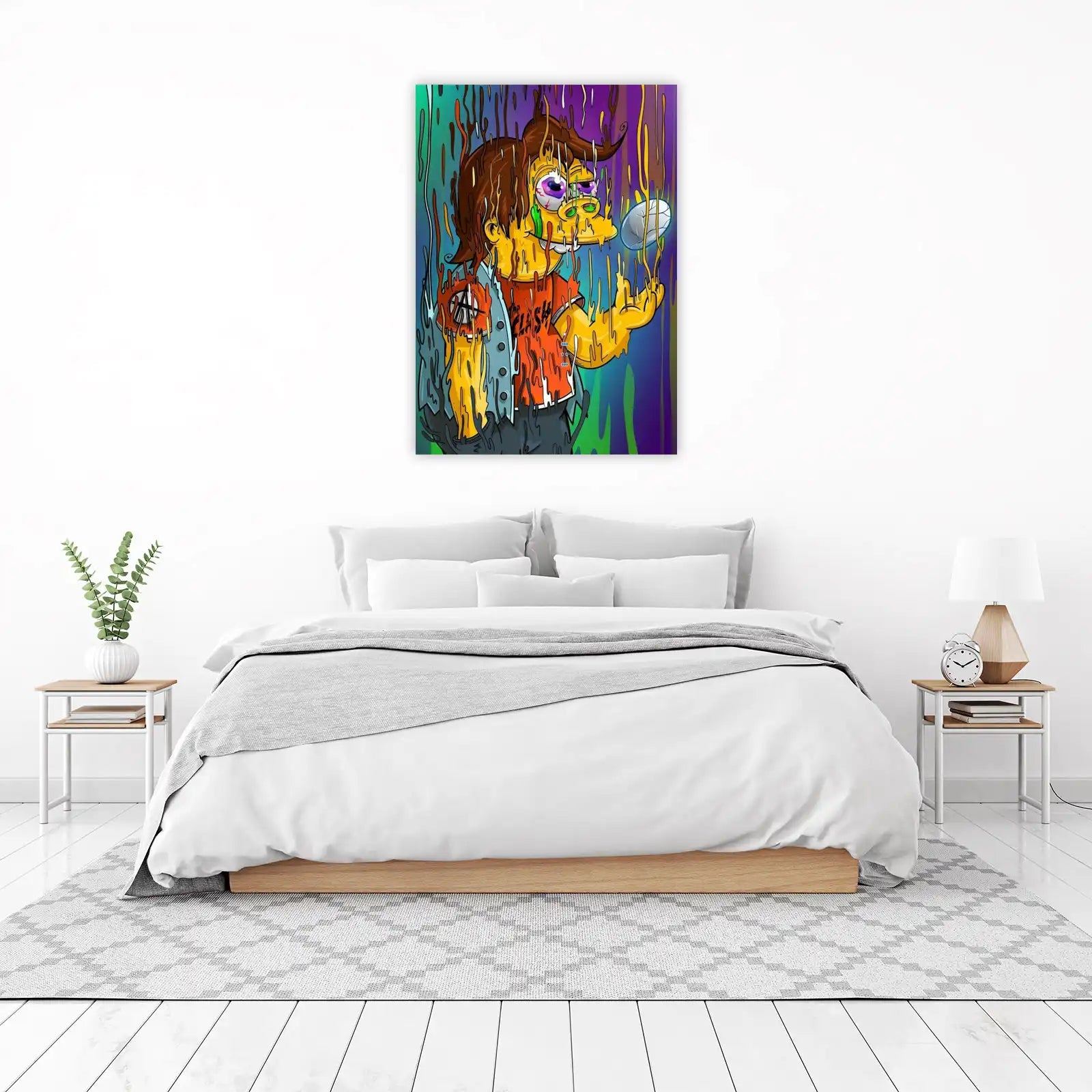 Psychedelic Character Melting Wall Art