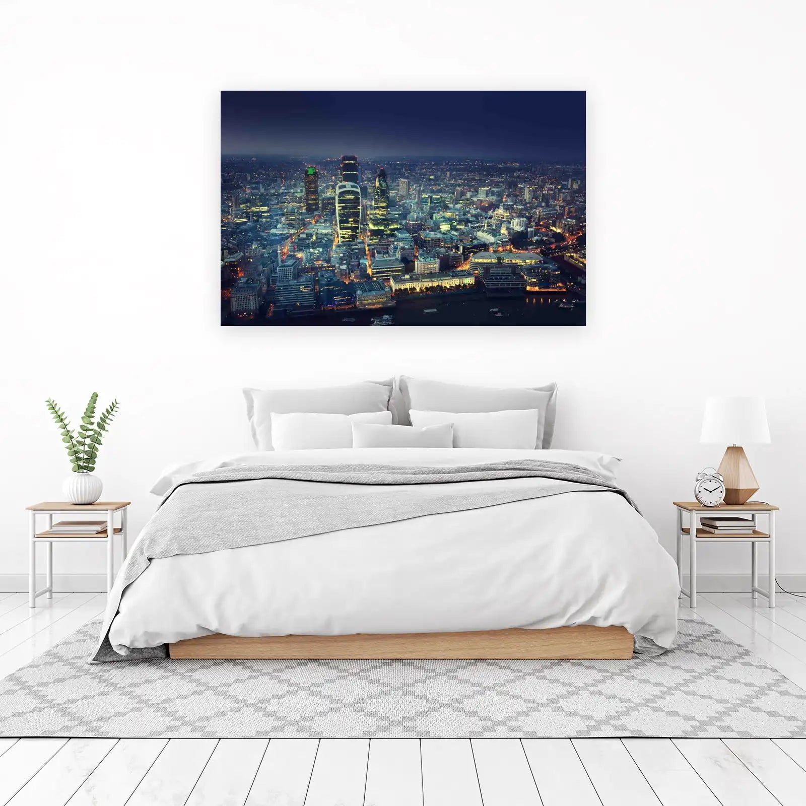 London Skyline Night Cityscape Wall Art