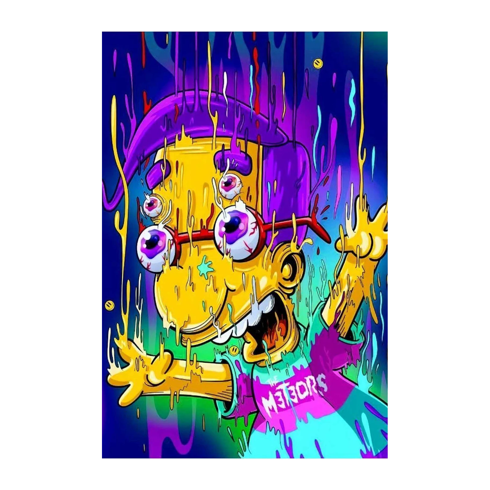 Psychedelic Melting Character Wall Art