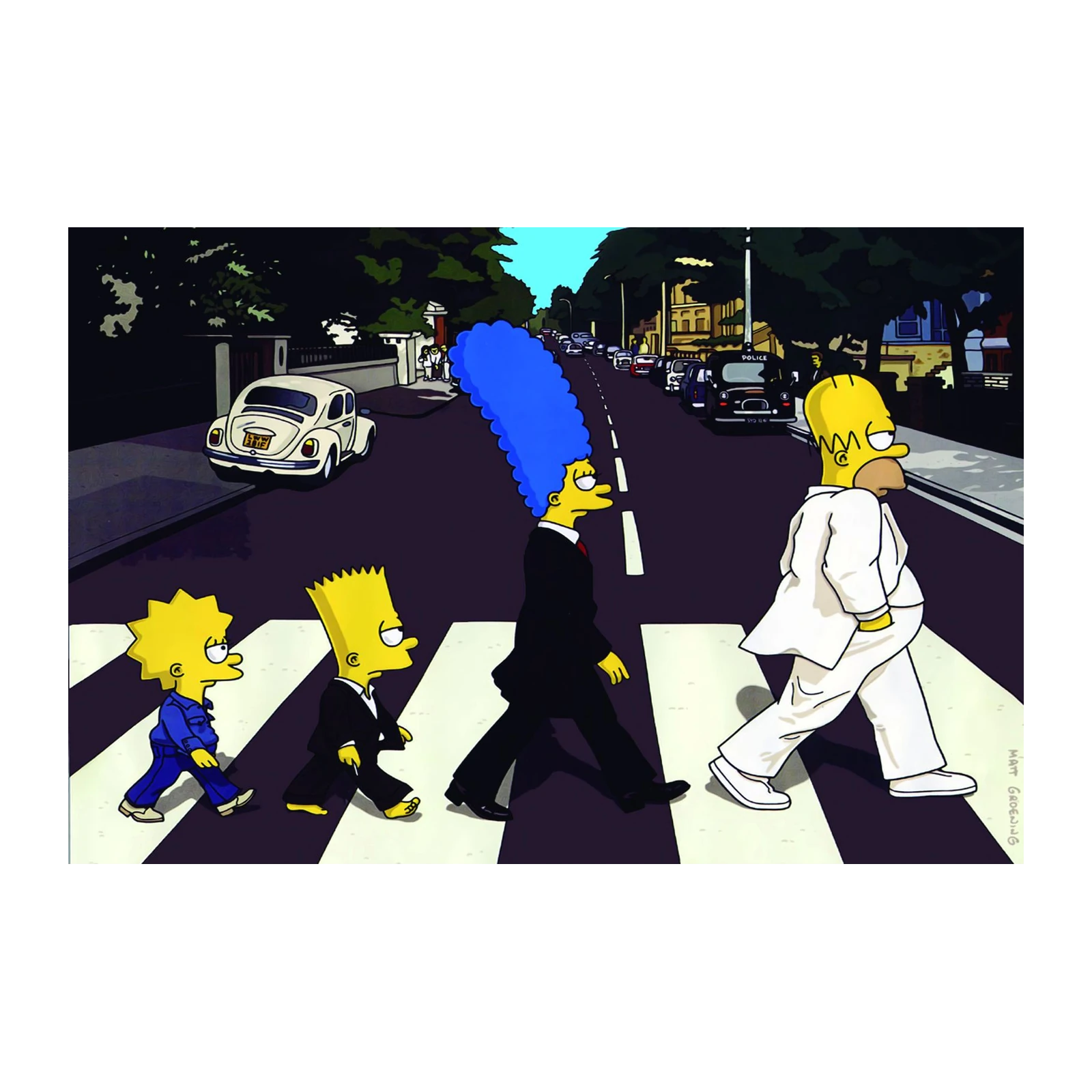 The Simpsons Abbey Road Wall Art