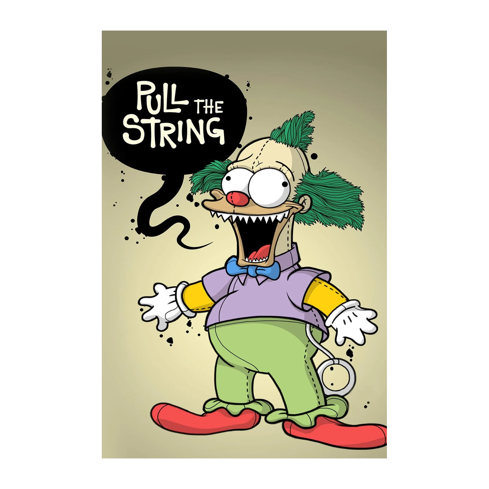 Krusty the Clown "Pull the String" Wall Art