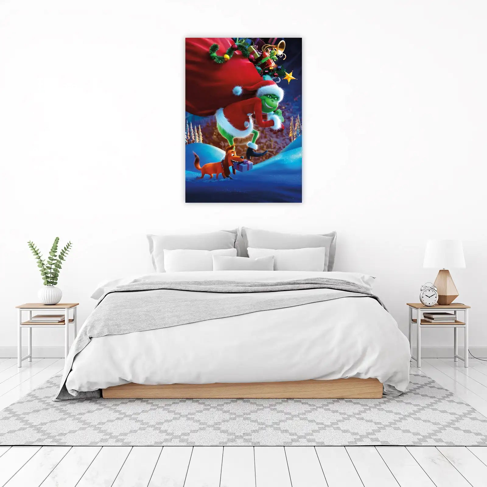 Whimsical Grinch & Max Christmas Wall Art