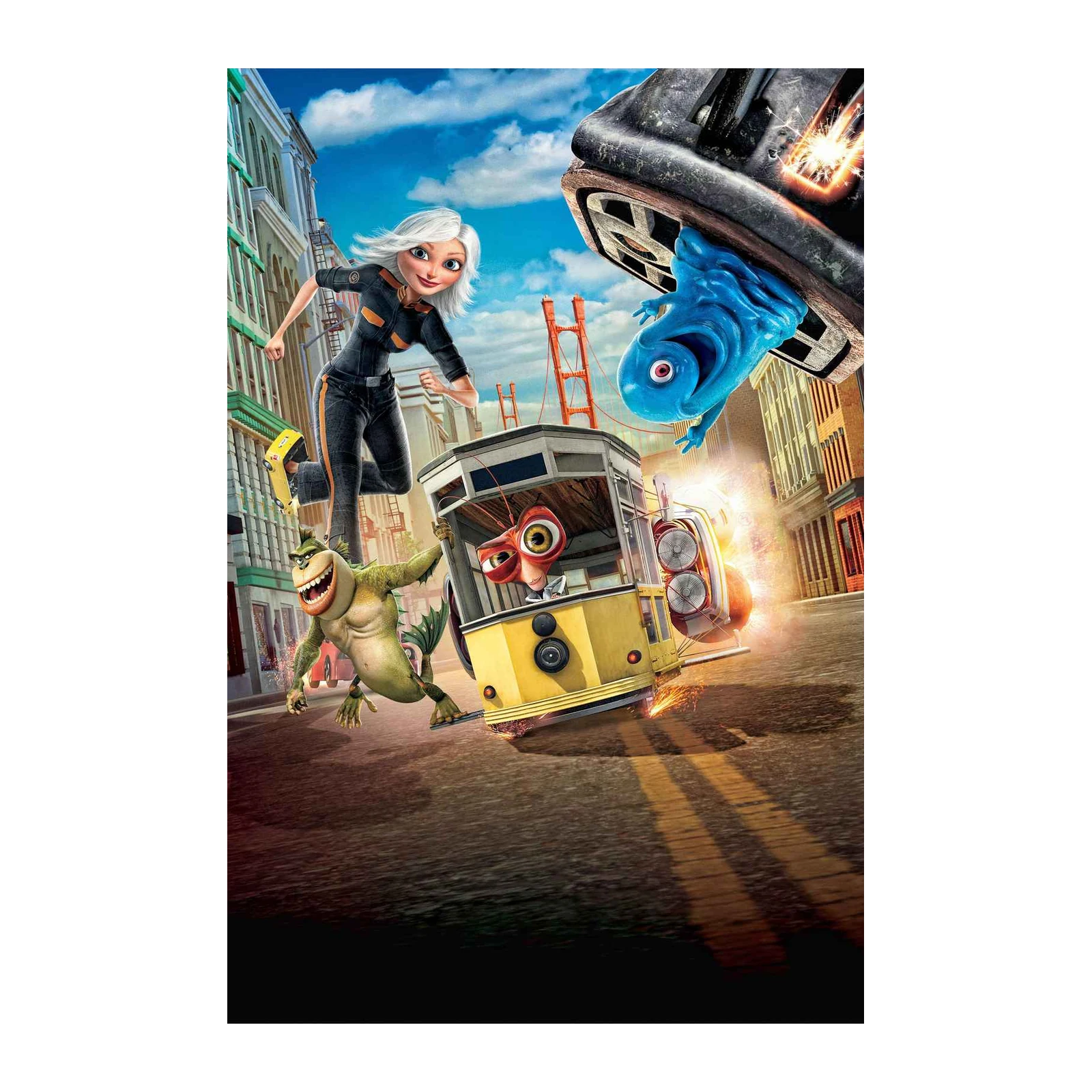 Monsters vs Aliens San Francisco Action Wall Art