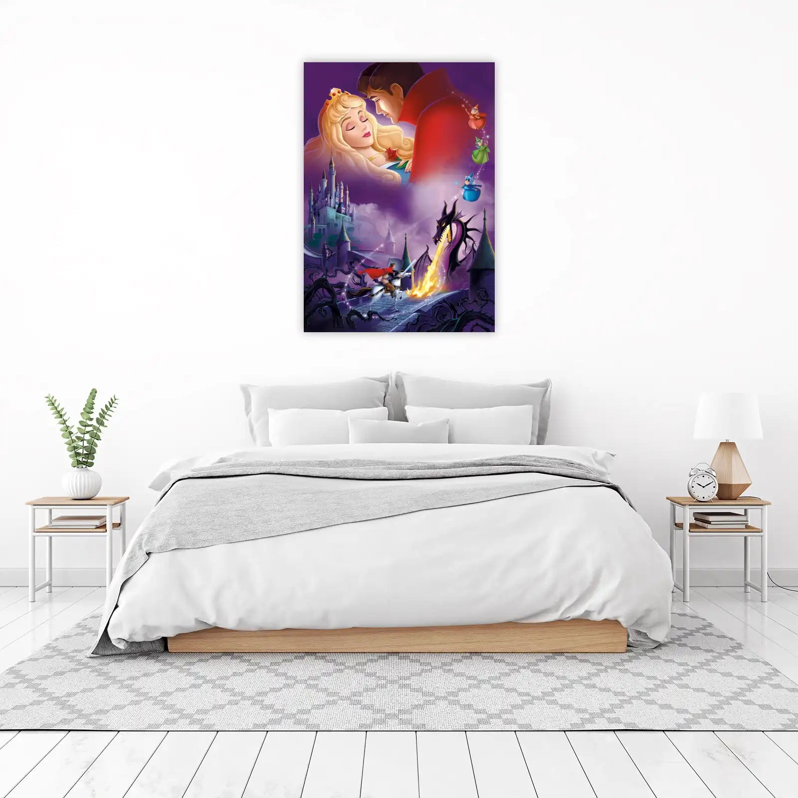 Fairy Tale Romance & Dragon Battle Wall Art