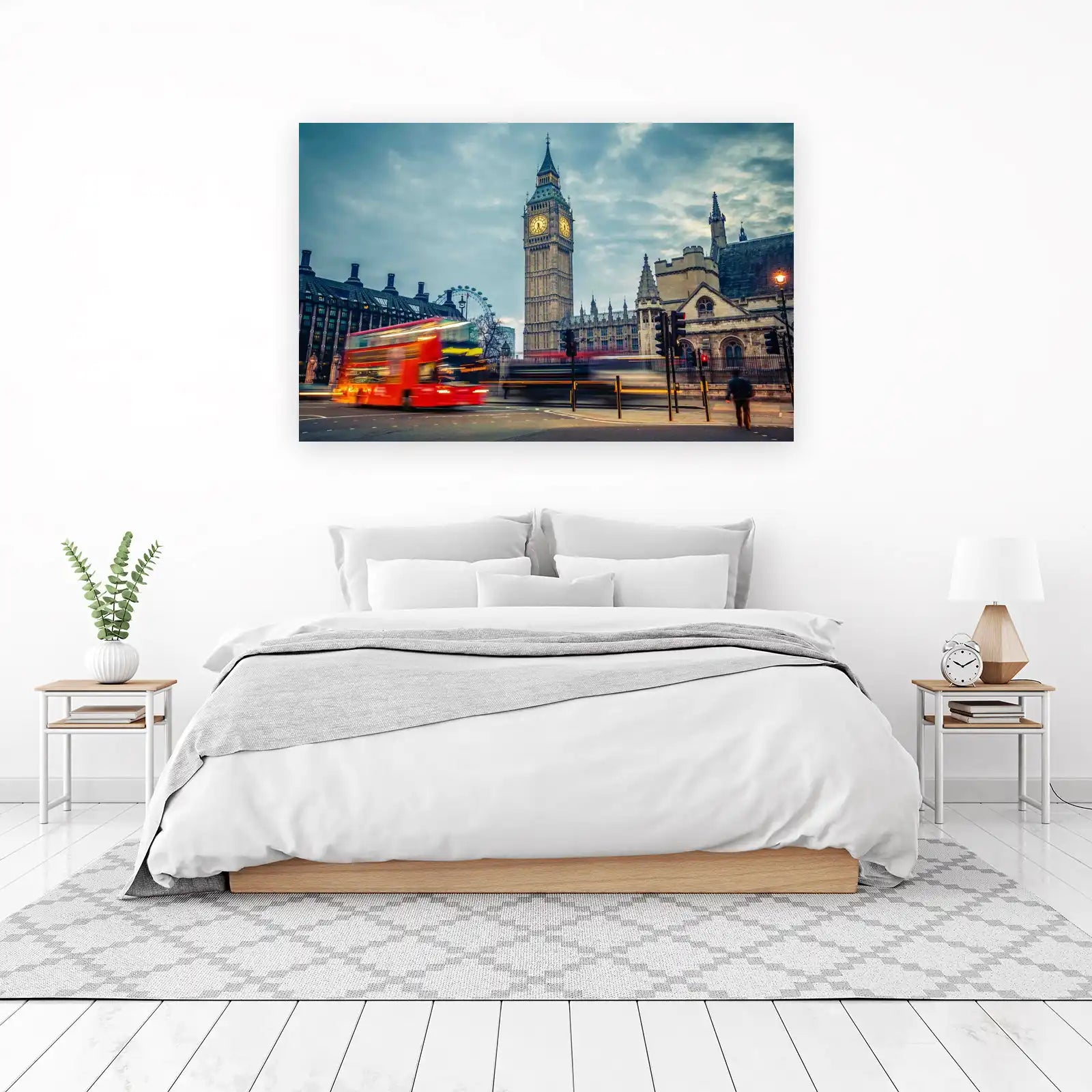 Iconic London Big Ben & Bus Wall Art