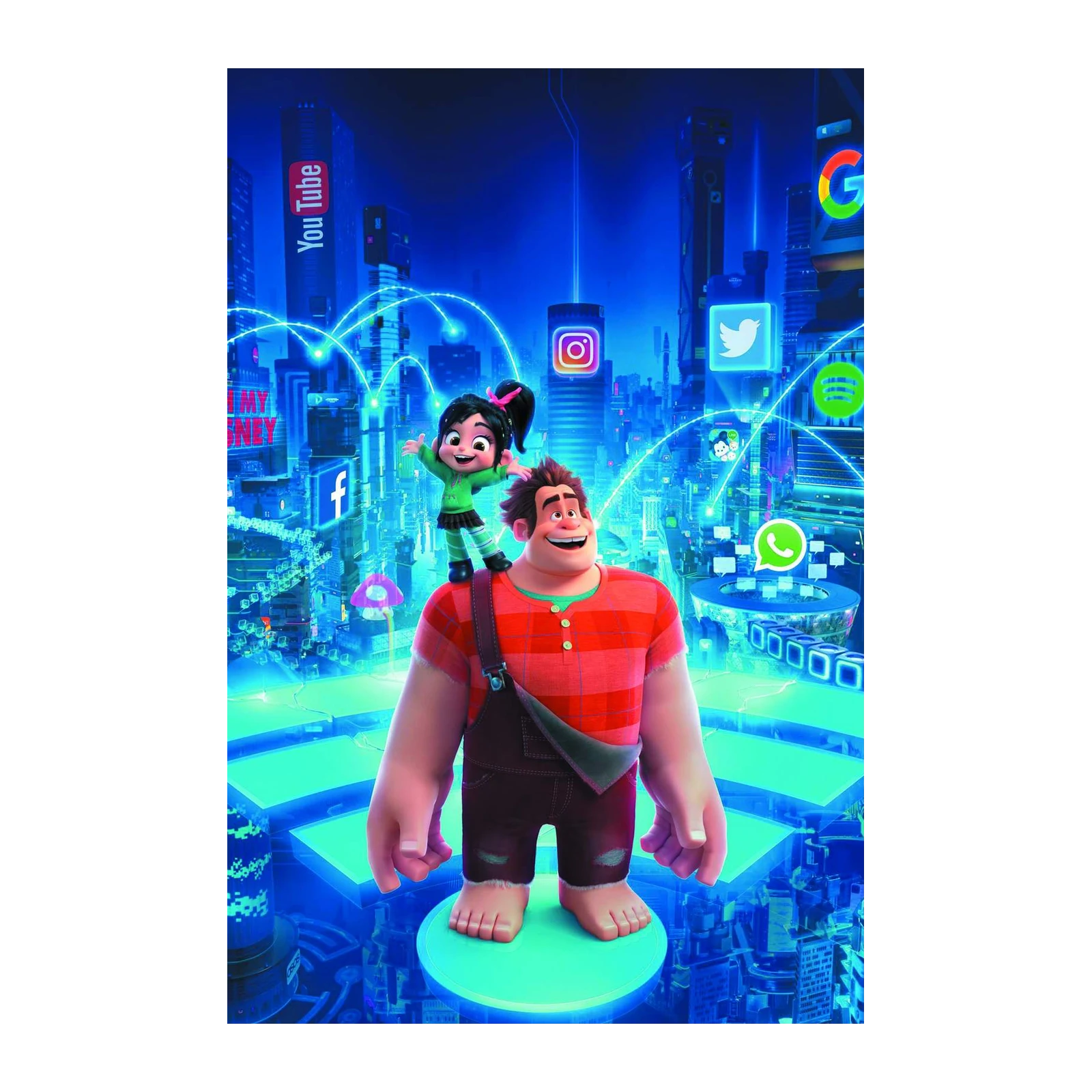 Wreck-It Ralph & Vanellope Cyber City Wall Art