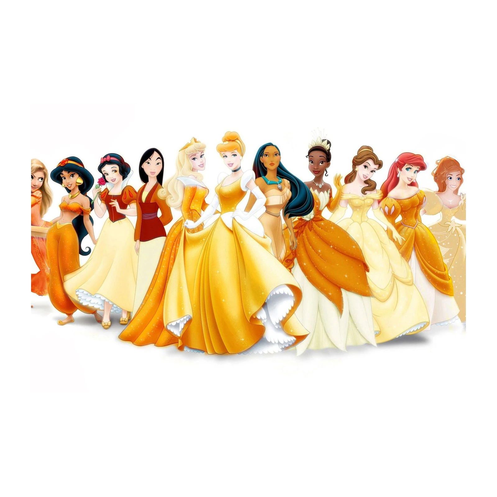Enchanted Princess Gathering Yellow & Orange Wall Art