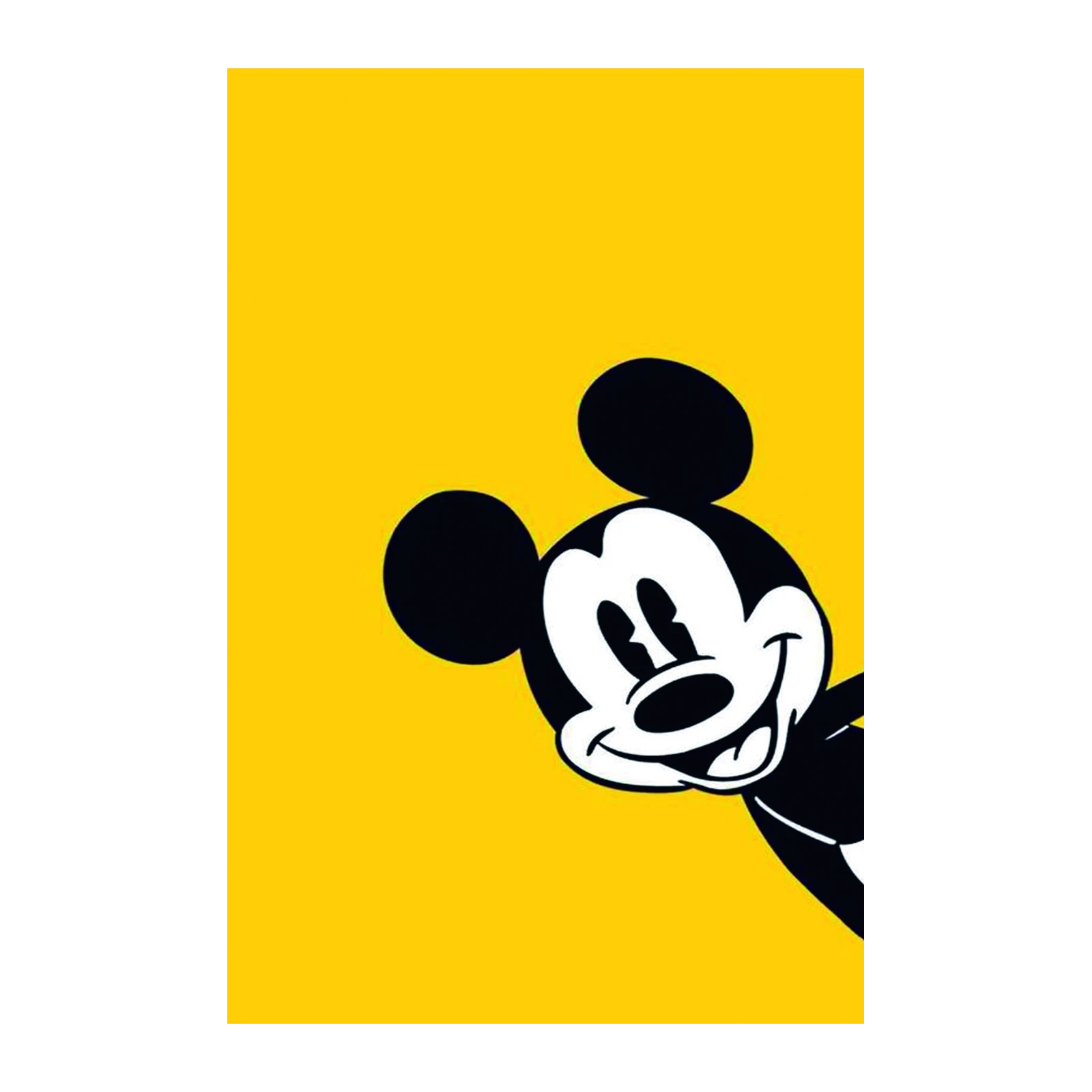 Mickey Mouse Pop Art Yellow Wall Art