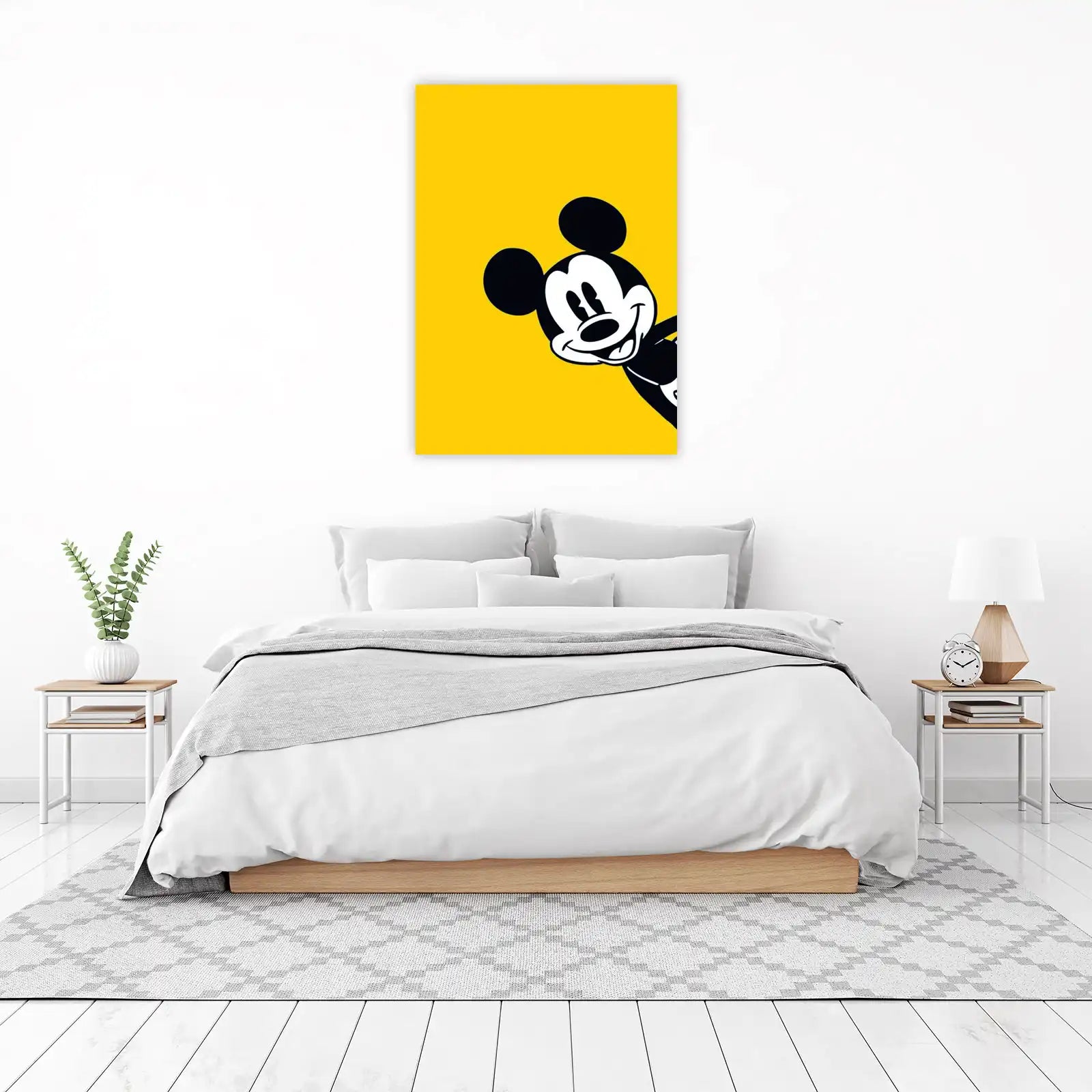 Mickey Mouse Pop Art Yellow Wall Art