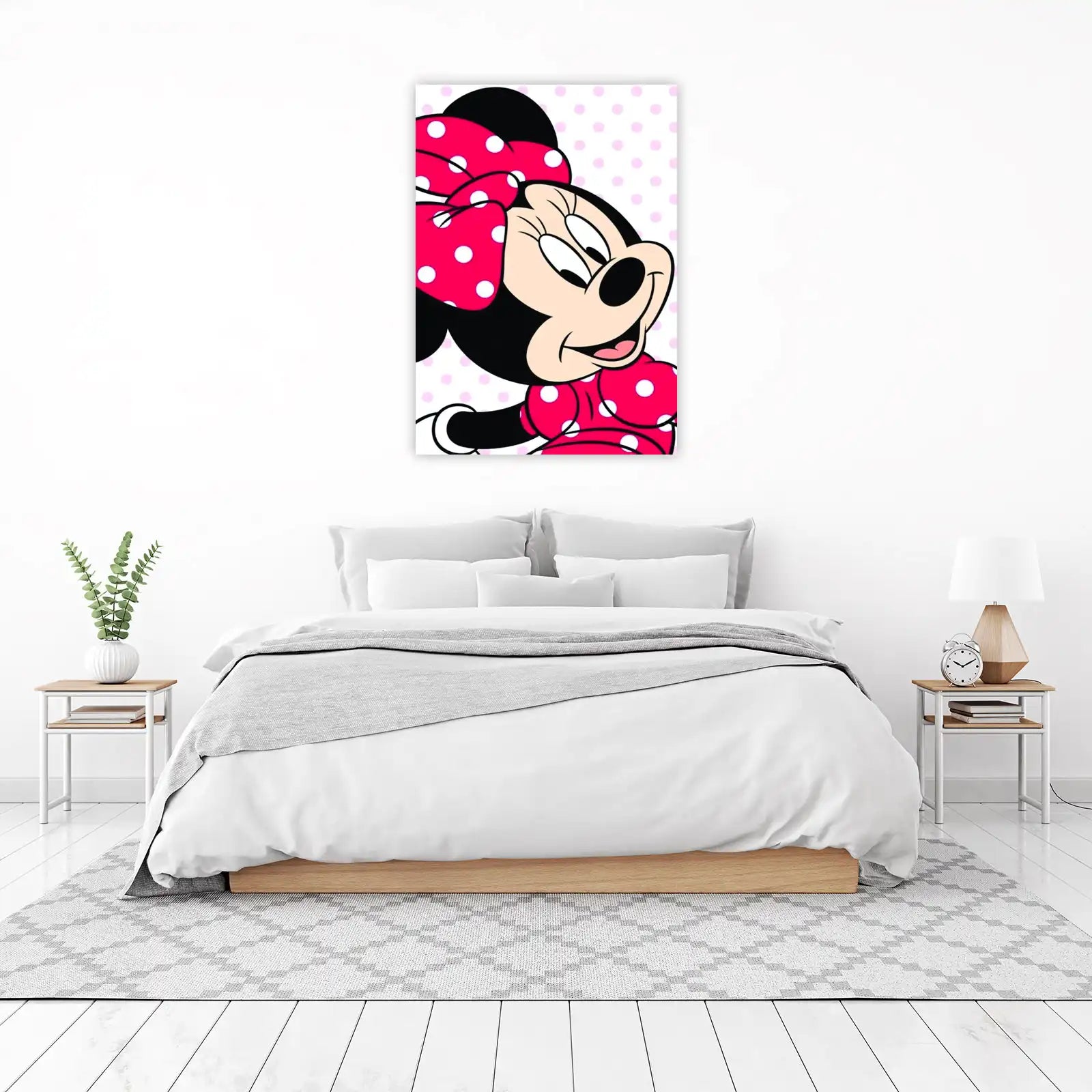 Minnie Mouse Pink Polka Dot Wall Art