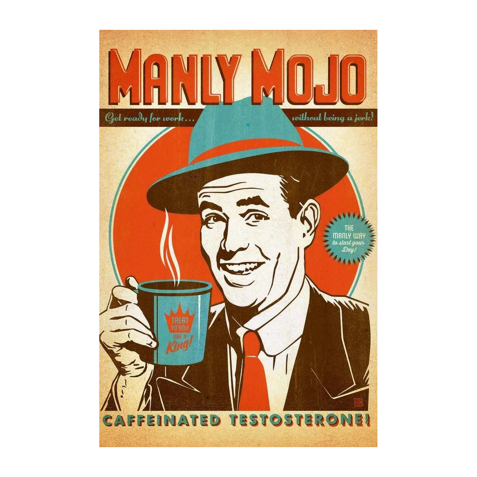 Manly Mojo Retro Wall Art Wall Art
