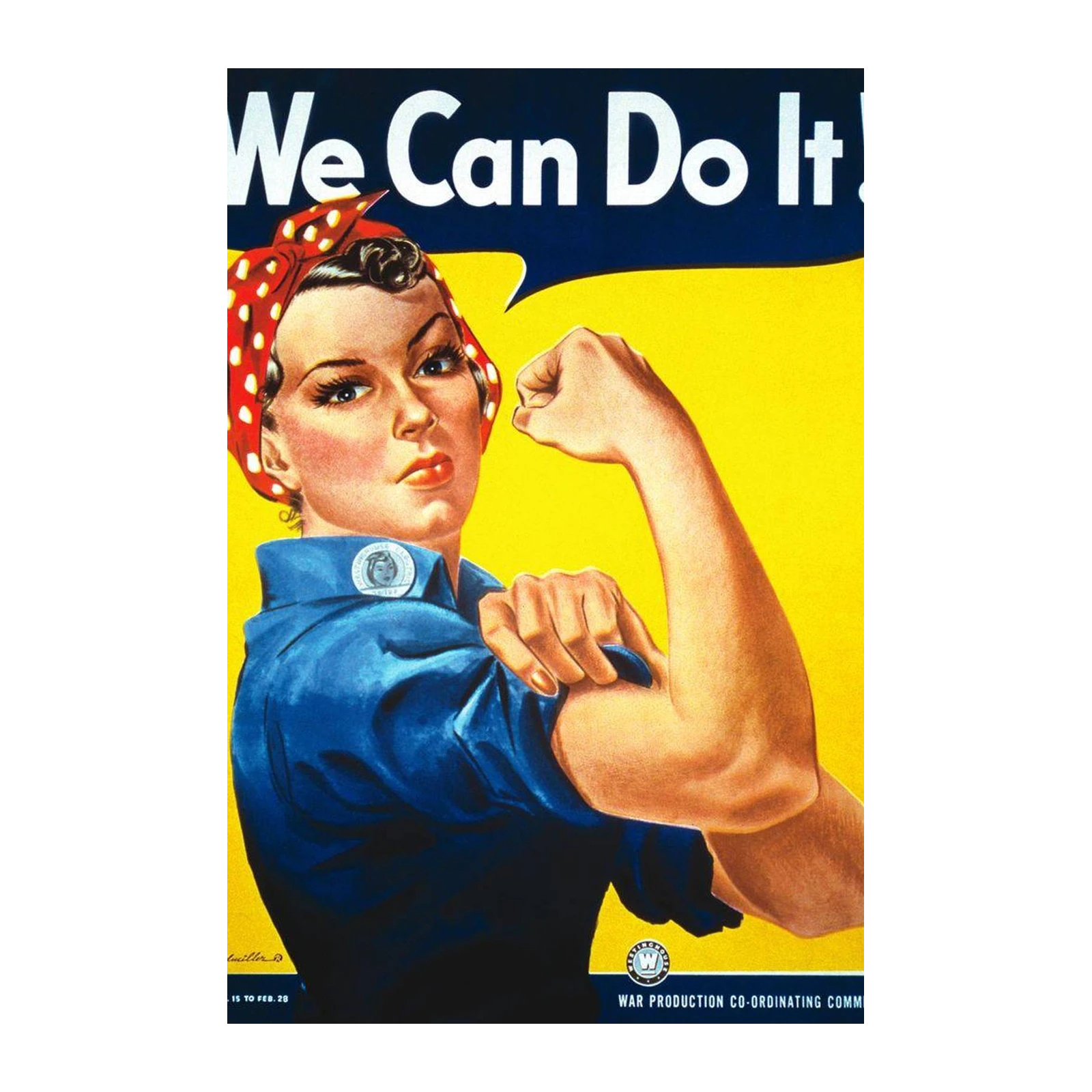 Inspiring Rosie the Riveter "We Can Do It!" Wall Art