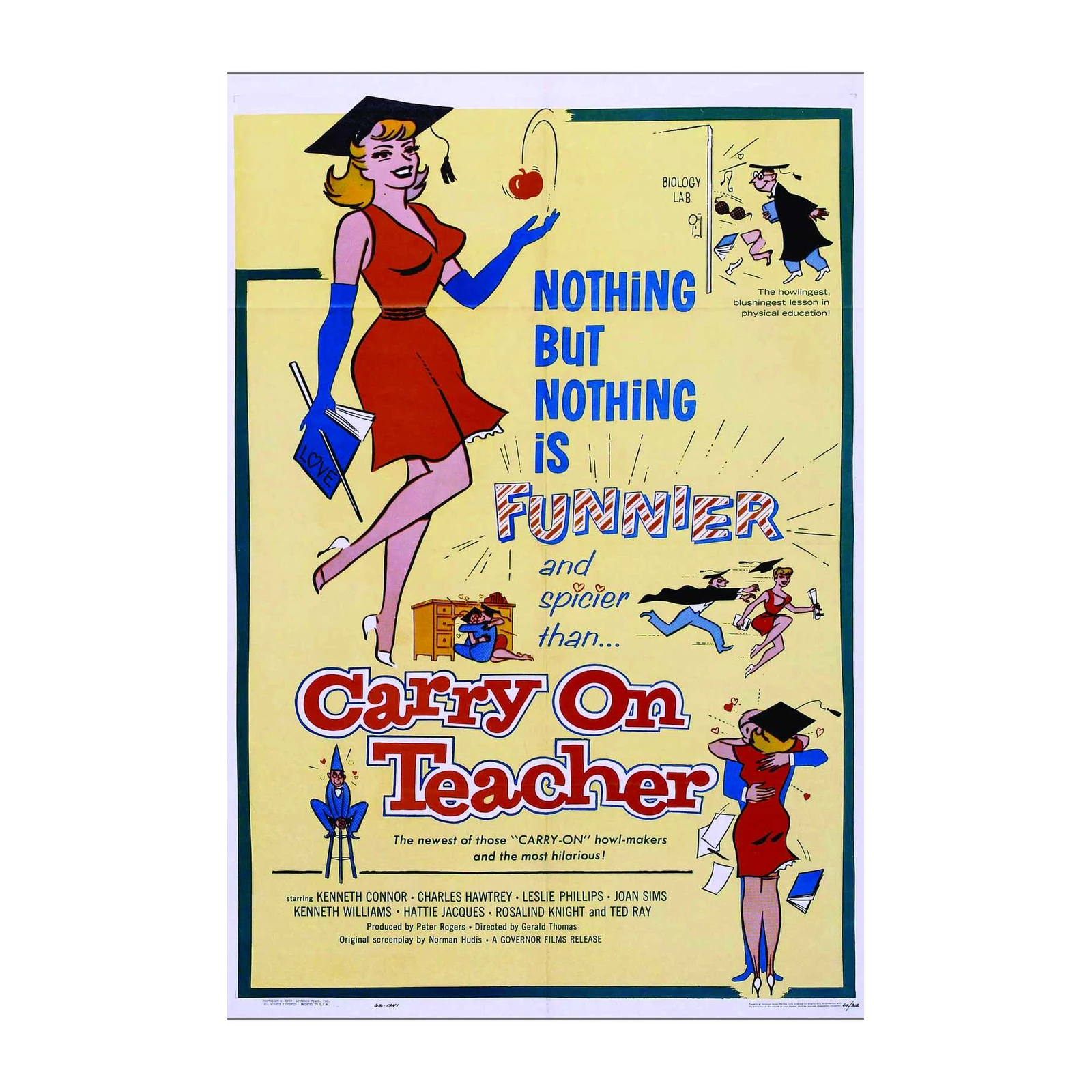 Carry On Teacher Vintage Movie Poster Wall Art