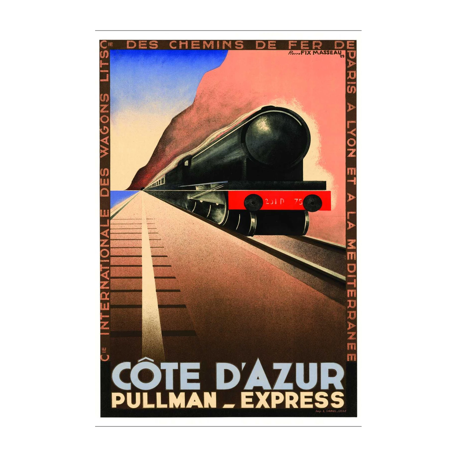 Vintage Train Poster Côte d'Azur Pullman Express Wall Art