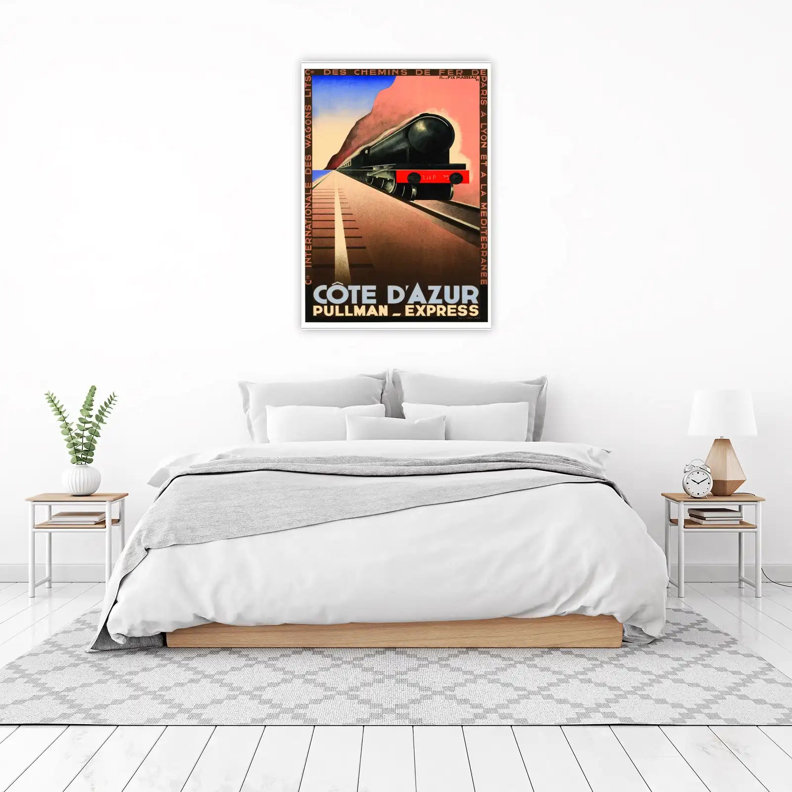 Vintage Train Poster Côte d'Azur Pullman Express Wall Art