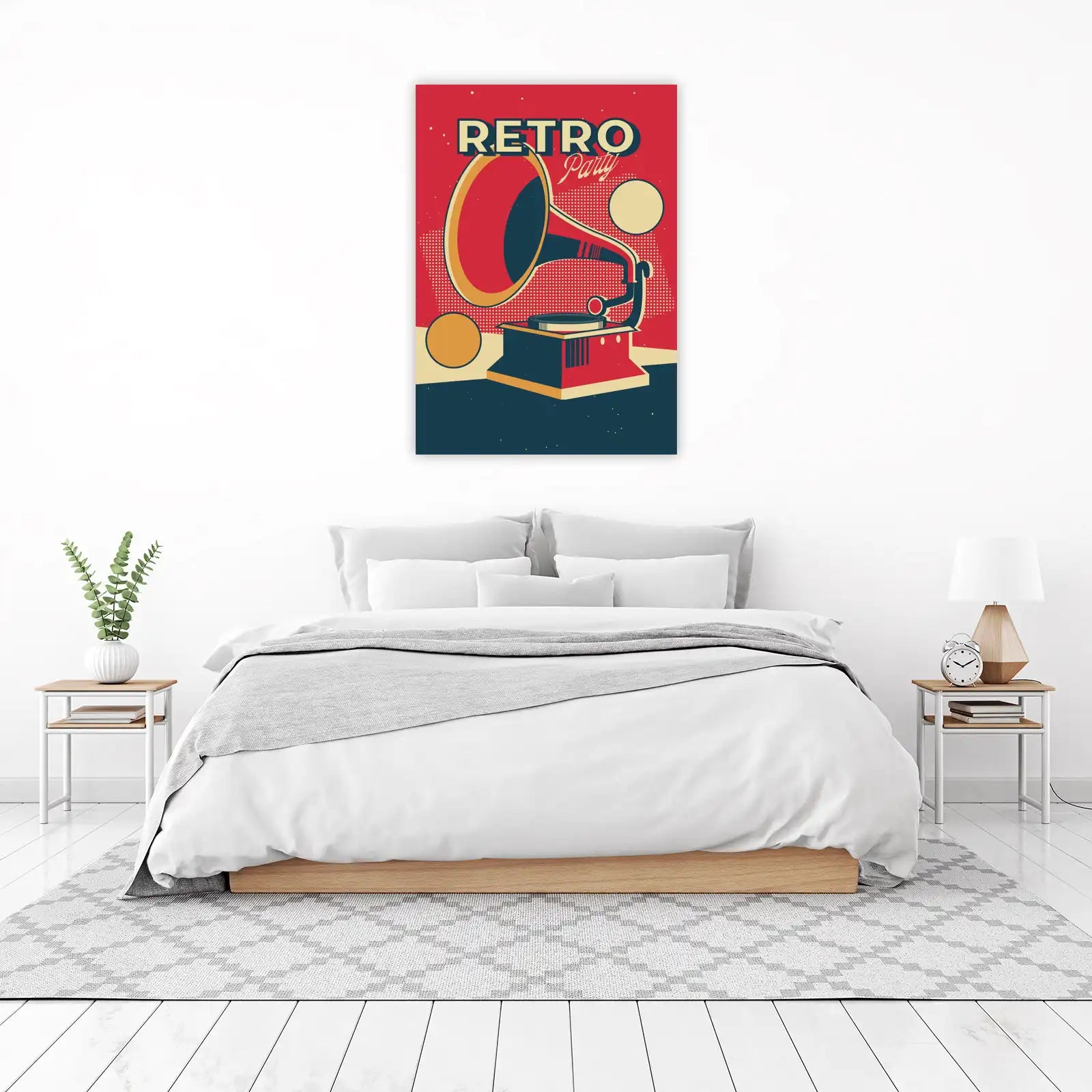 Vintage Gramophone Retro Party Wall Art
