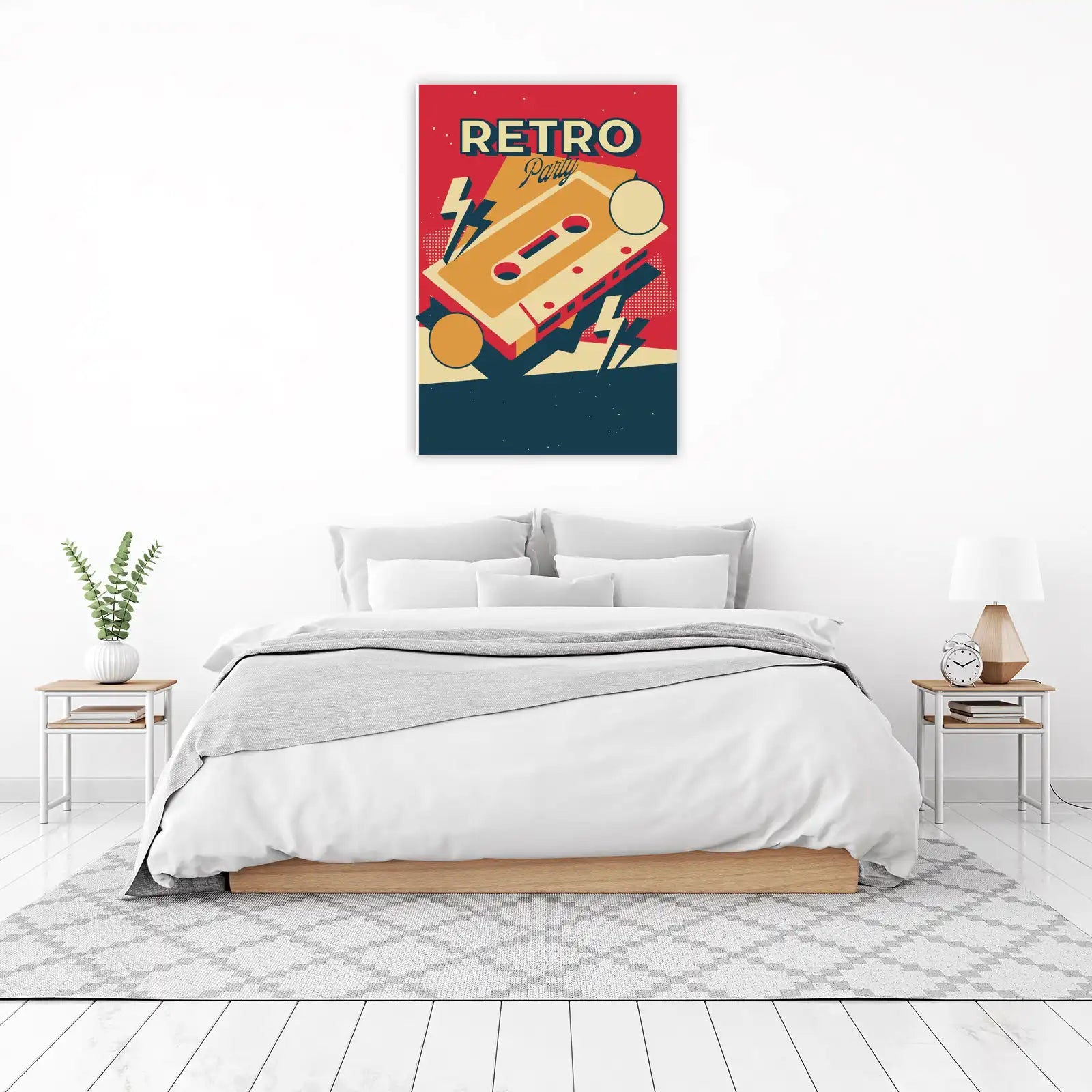 Retro Cassette Party Vibes Wall Art