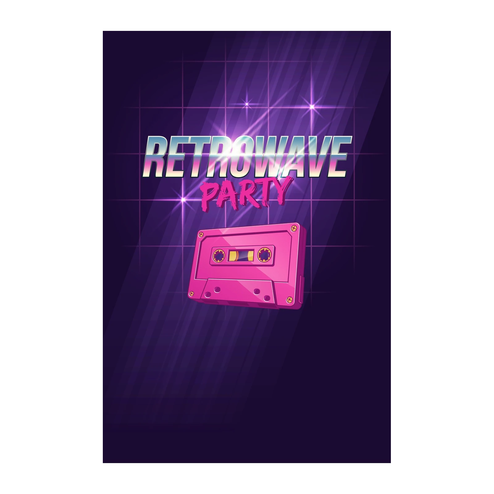 Retro 80s Cassette Party Wall Art