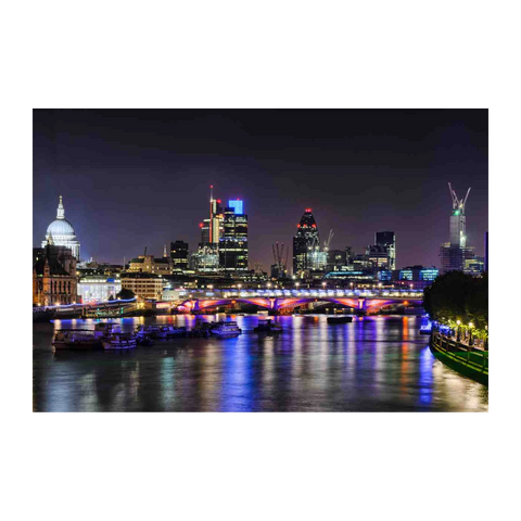 Vibrant London Skyline Night Wall Art