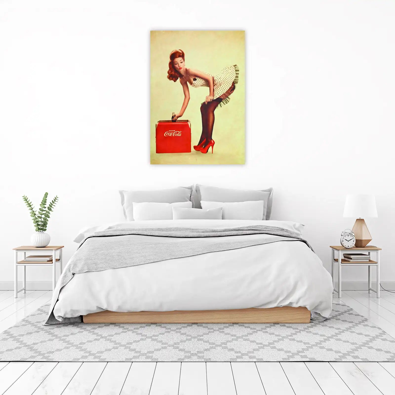 Retro Pin-Up Coca-Cola Poster Wall Art