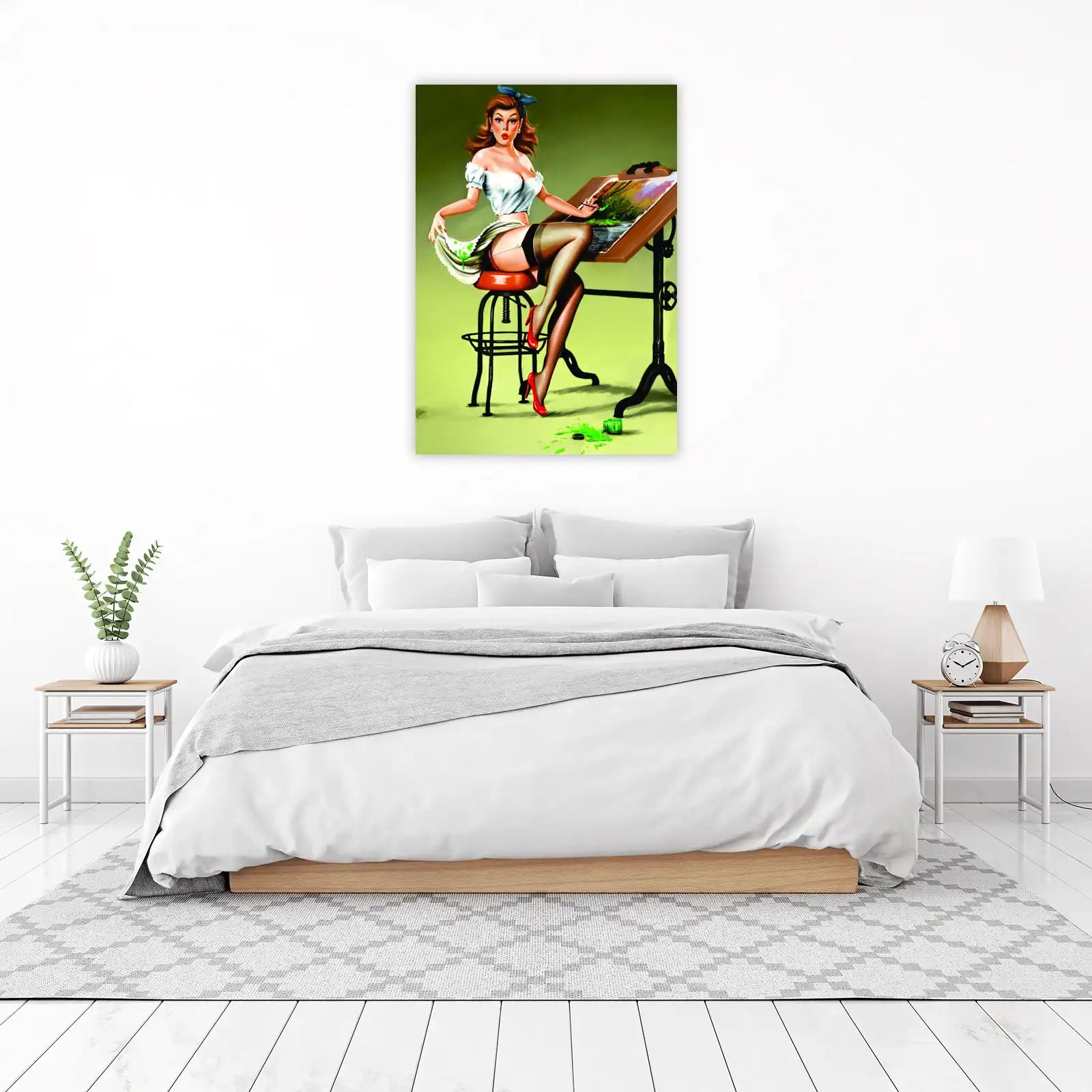 Retro Art Model Painting Wall Art