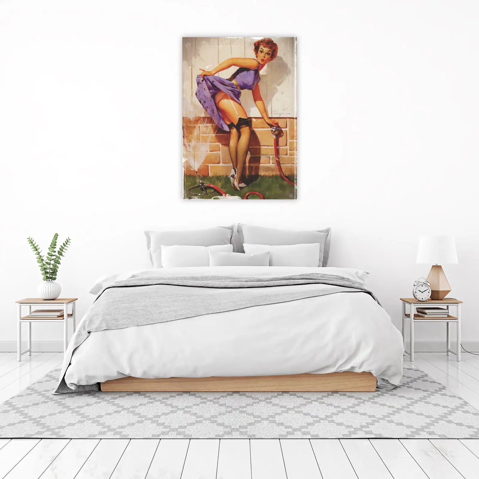 Retro Pin-Up Garden Hose Wall Art